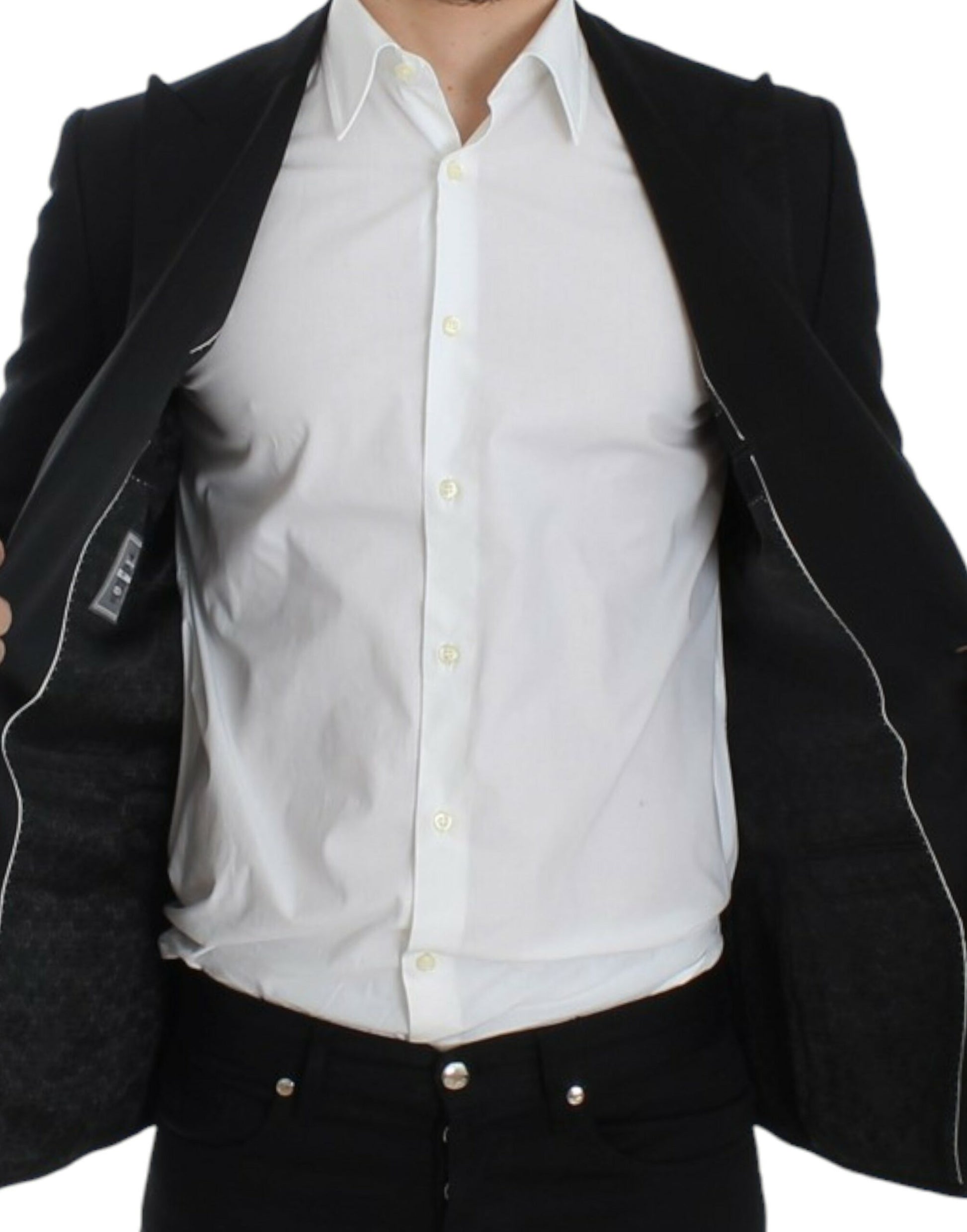 Dolce & Gabbana Black wool silk SICILIA blazer - Whispers Of Wisdom Clothing