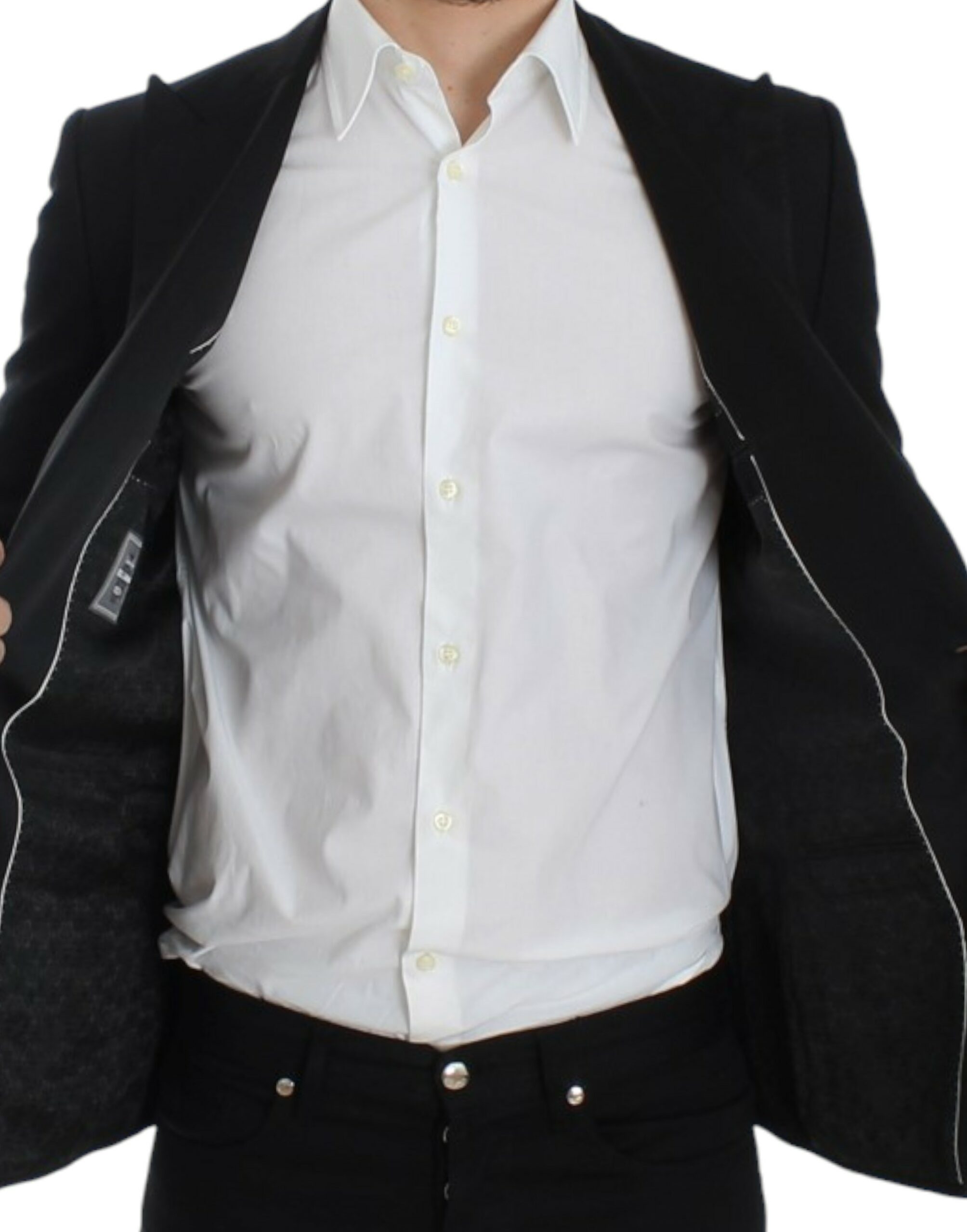 Dolce & Gabbana Black wool silk SICILIA blazer - Whispers Of Wisdom Clothing