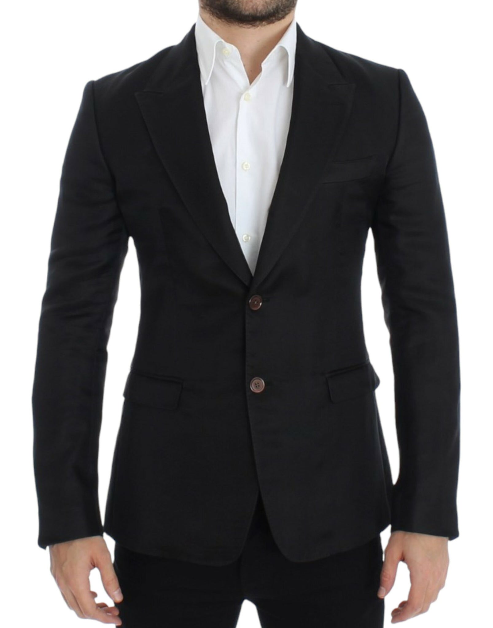 Dolce & Gabbana Black silk slim fit blazer - Whispers Of Wisdom Clothing