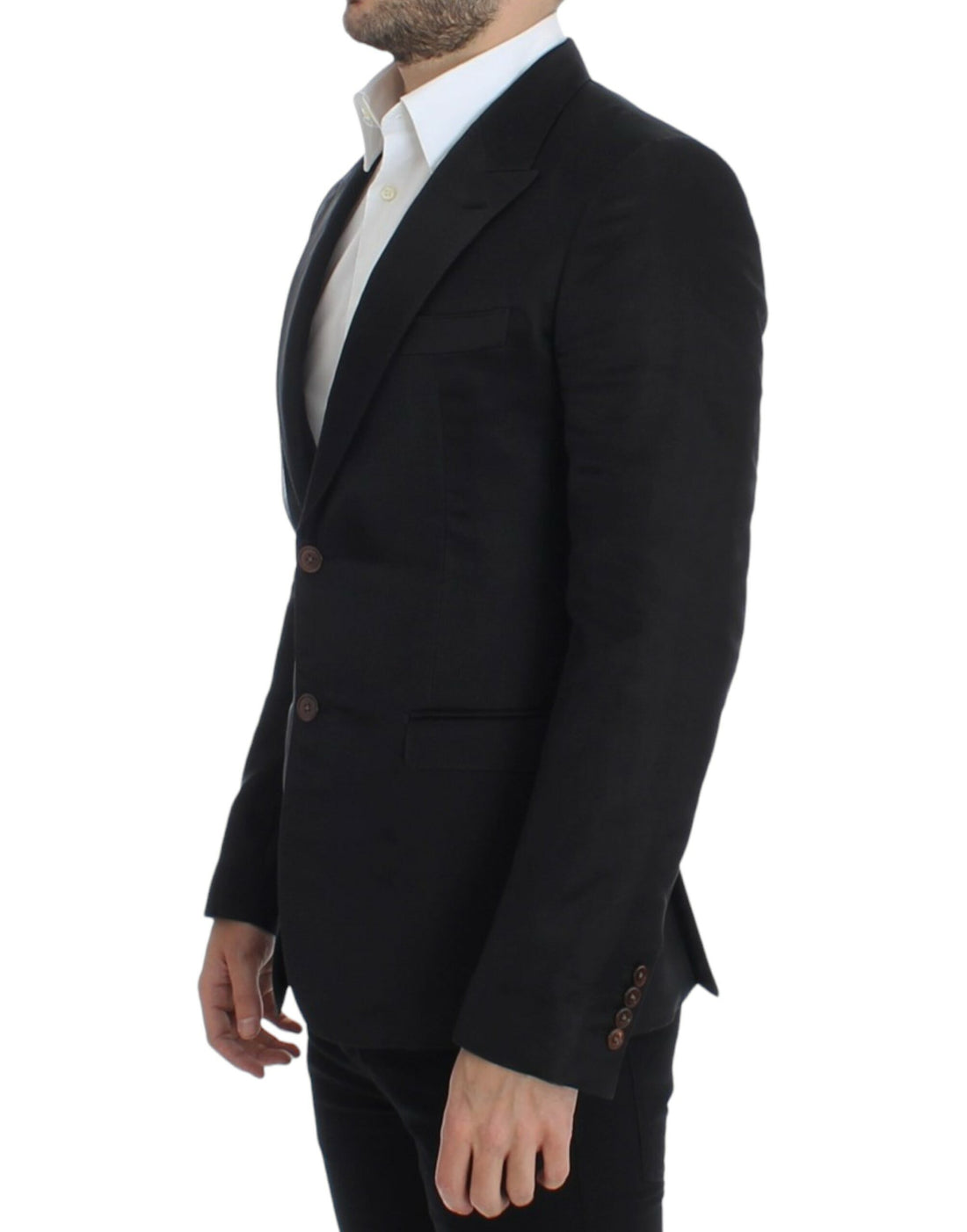 Dolce & Gabbana Black silk slim fit blazer - Whispers Of Wisdom Clothing