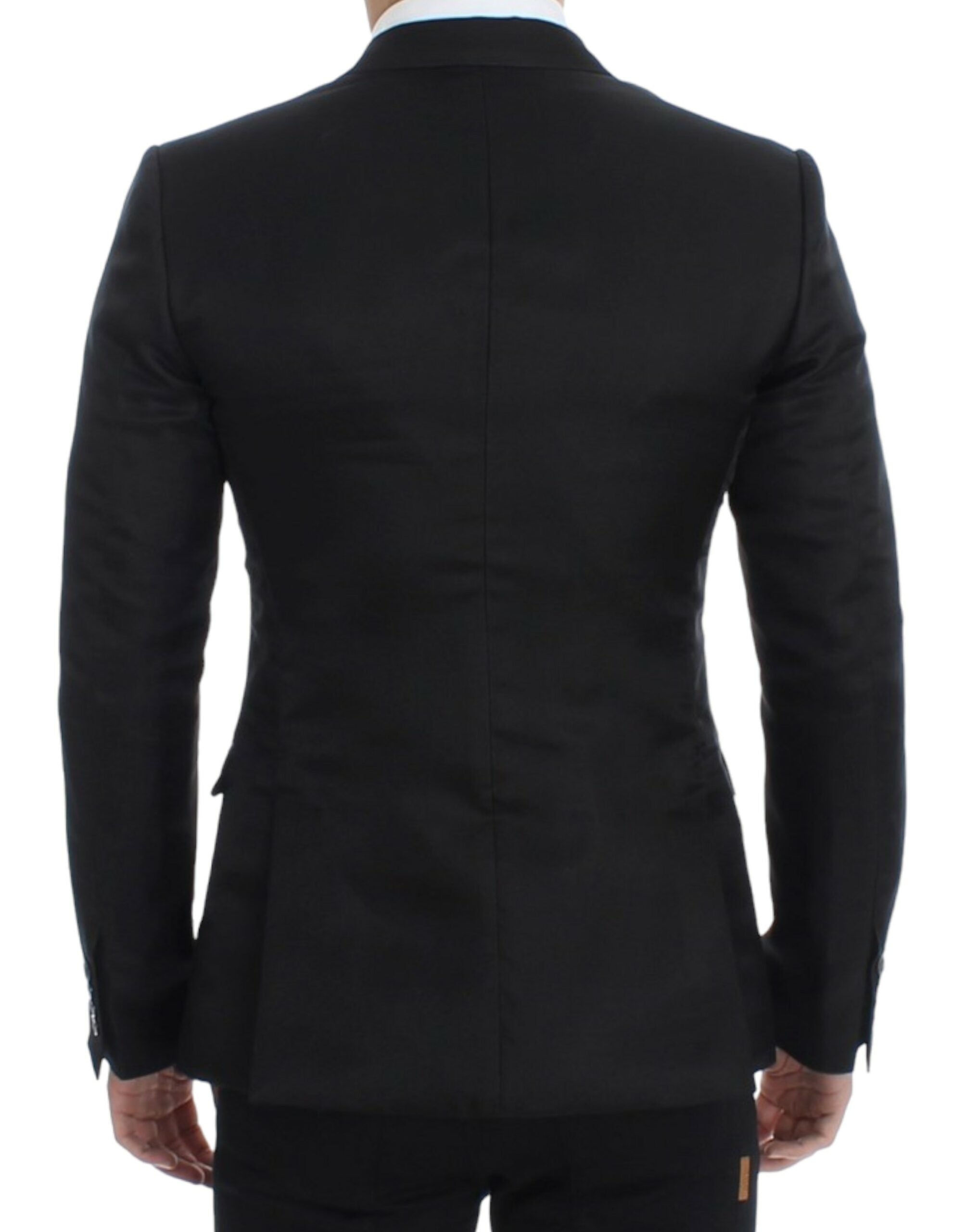 Dolce & Gabbana Black silk slim fit blazer - Whispers Of Wisdom Clothing