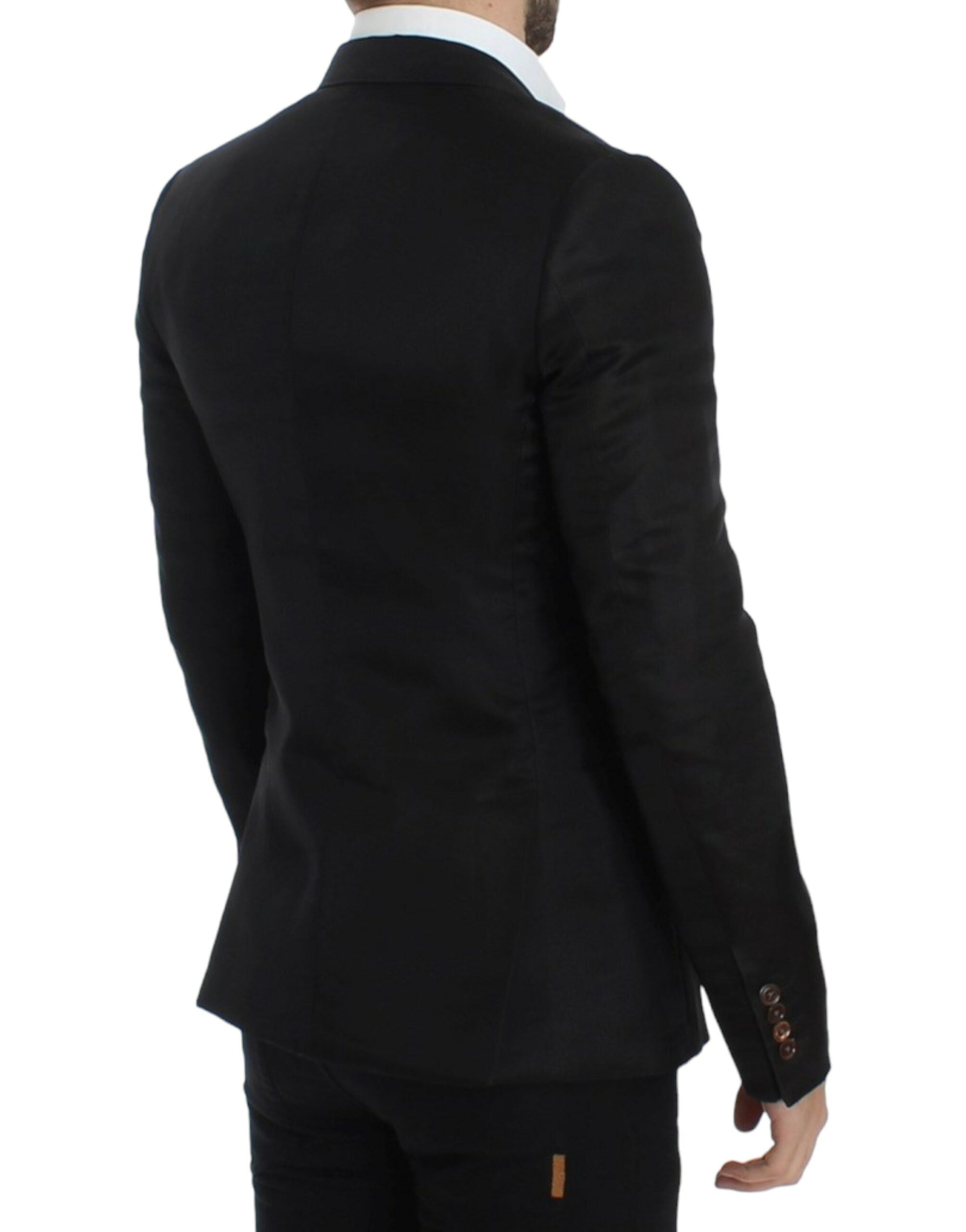 Dolce & Gabbana Black silk slim fit blazer - Whispers Of Wisdom Clothing