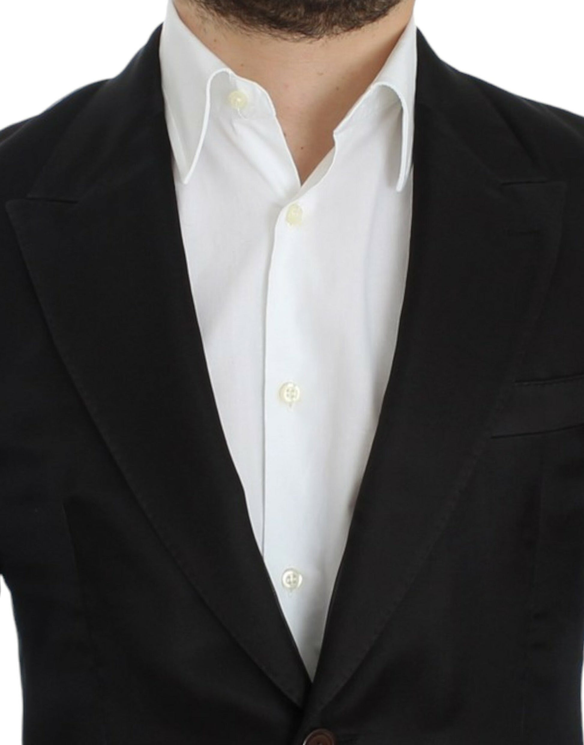Dolce & Gabbana Black silk slim fit blazer - Whispers Of Wisdom Clothing