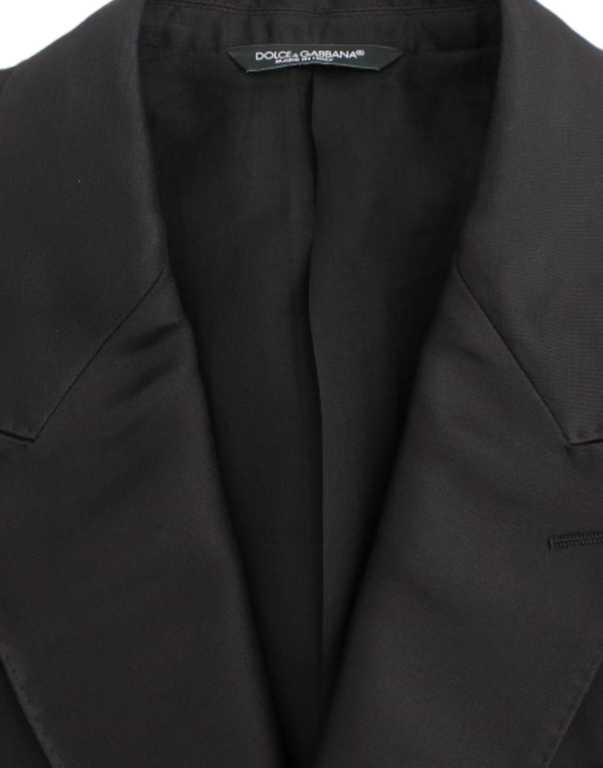 Dolce & Gabbana Black silk slim fit blazer - Whispers Of Wisdom Clothing