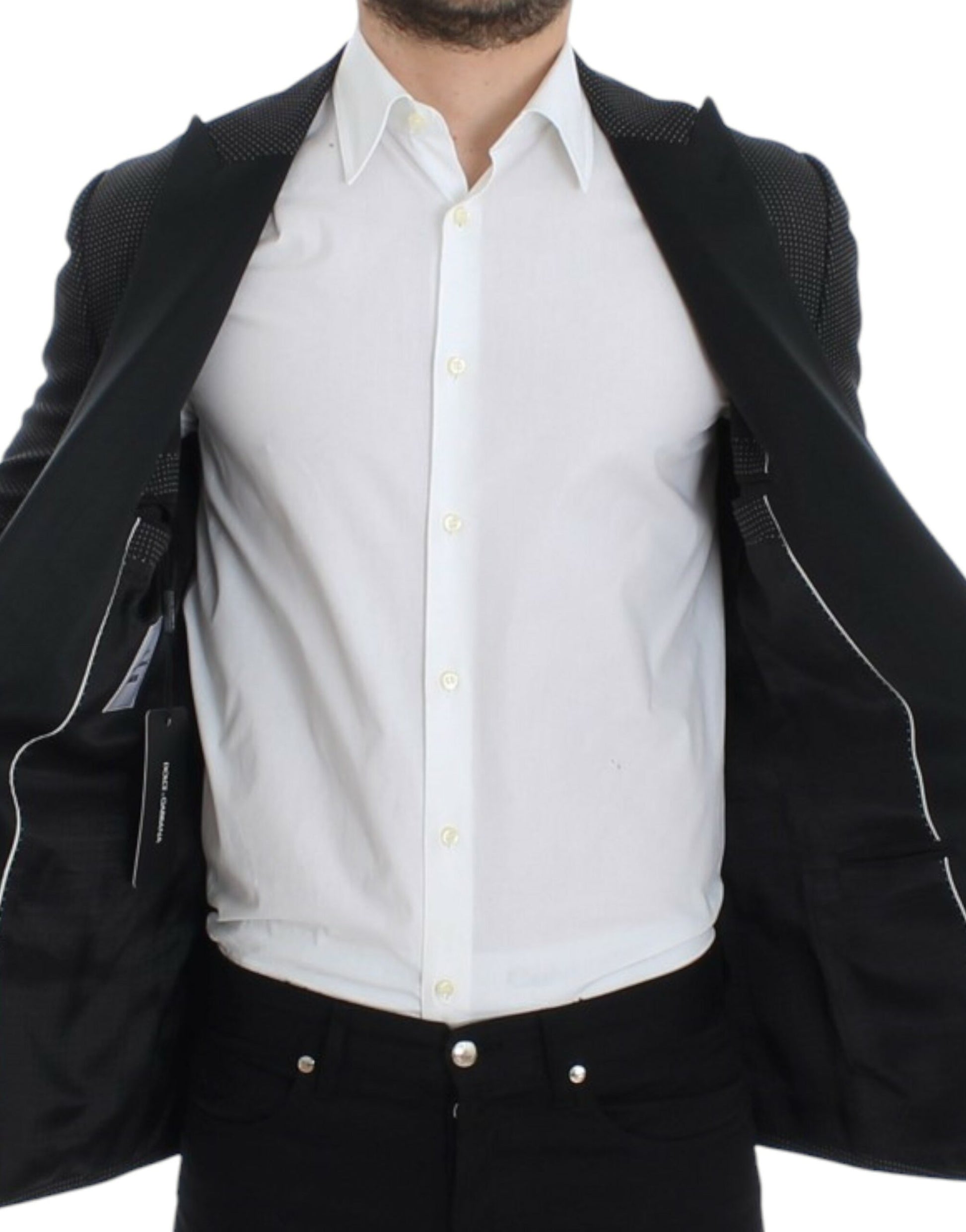 Dolce & Gabbana Black wool slim MARTINI blazer - Whispers Of Wisdom Clothing