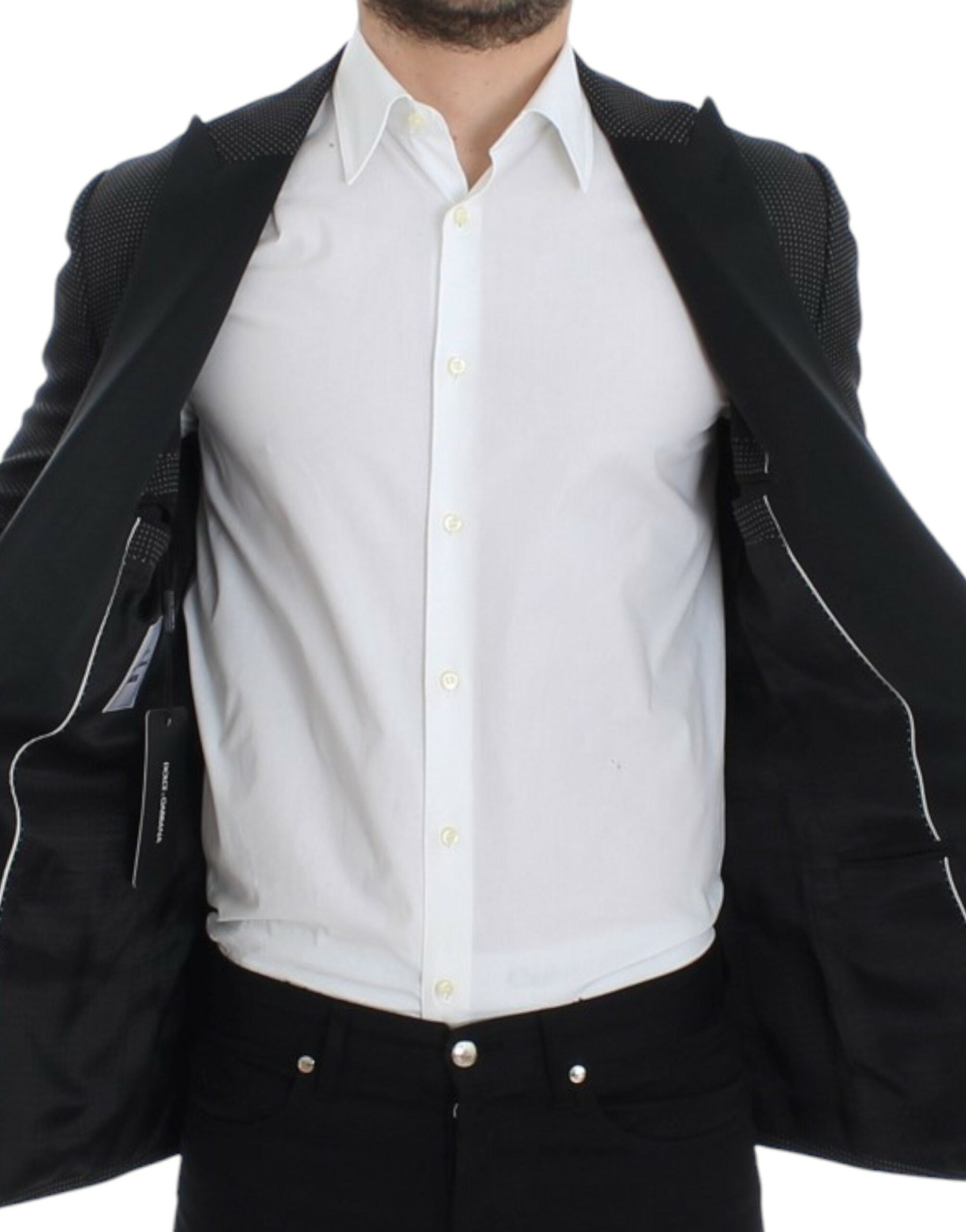 Dolce & Gabbana Black wool slim MARTINI blazer - Whispers Of Wisdom Clothing