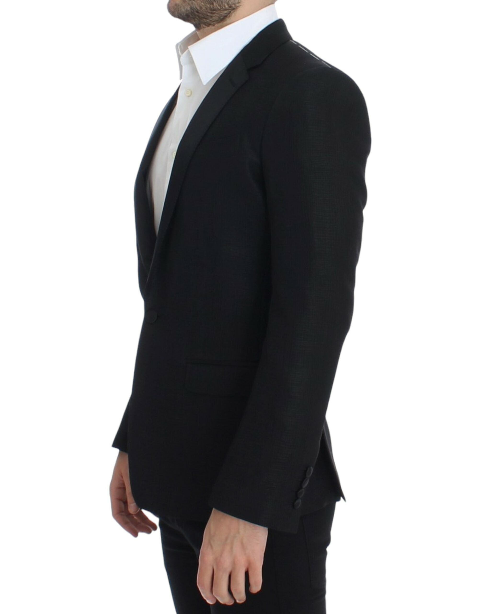 Dolce & Gabbana Black wool MARTINI slim blazer - Whispers Of Wisdom Clothing