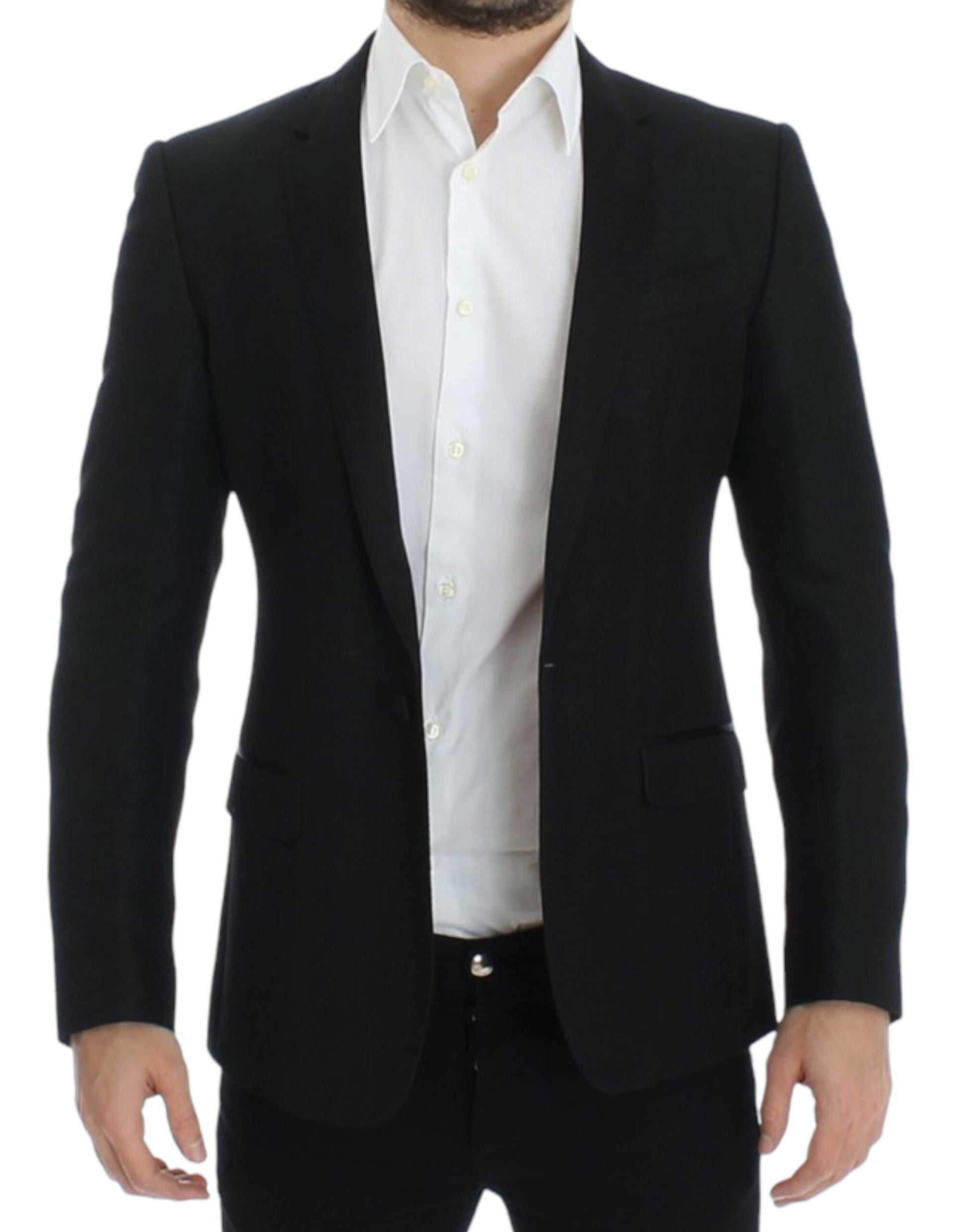 Dolce & Gabbana Black wool MARTINI slim blazer - Whispers Of Wisdom Clothing