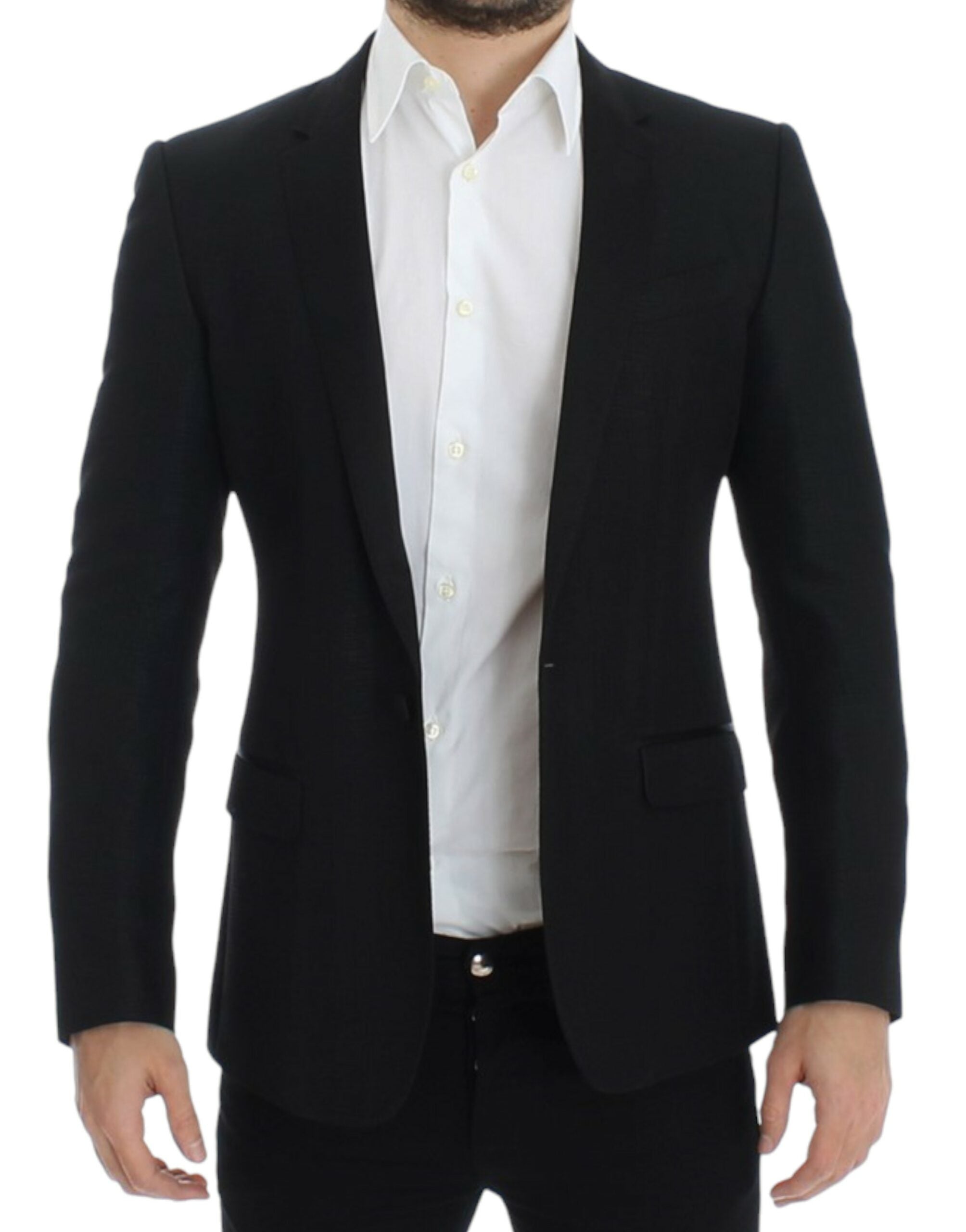 Dolce & Gabbana Black wool MARTINI slim blazer - Whispers Of Wisdom Clothing