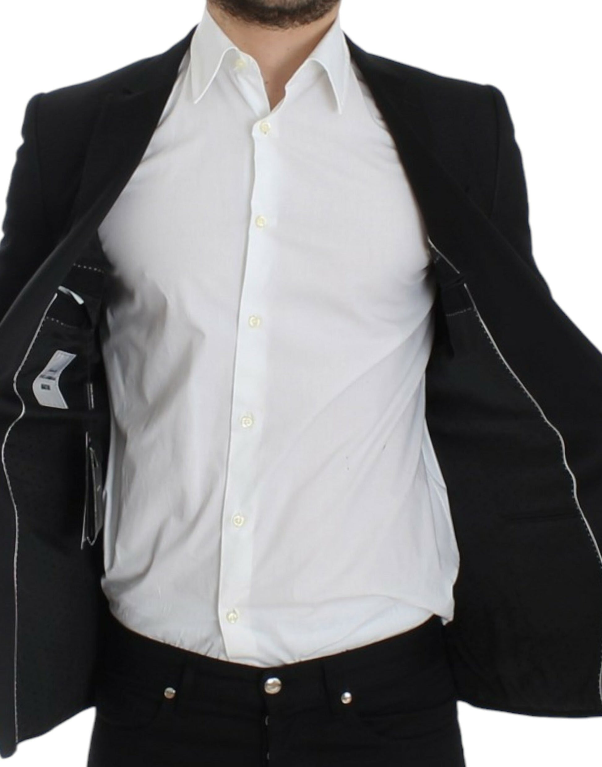 Dolce & Gabbana Black wool MARTINI slim blazer - Whispers Of Wisdom Clothing