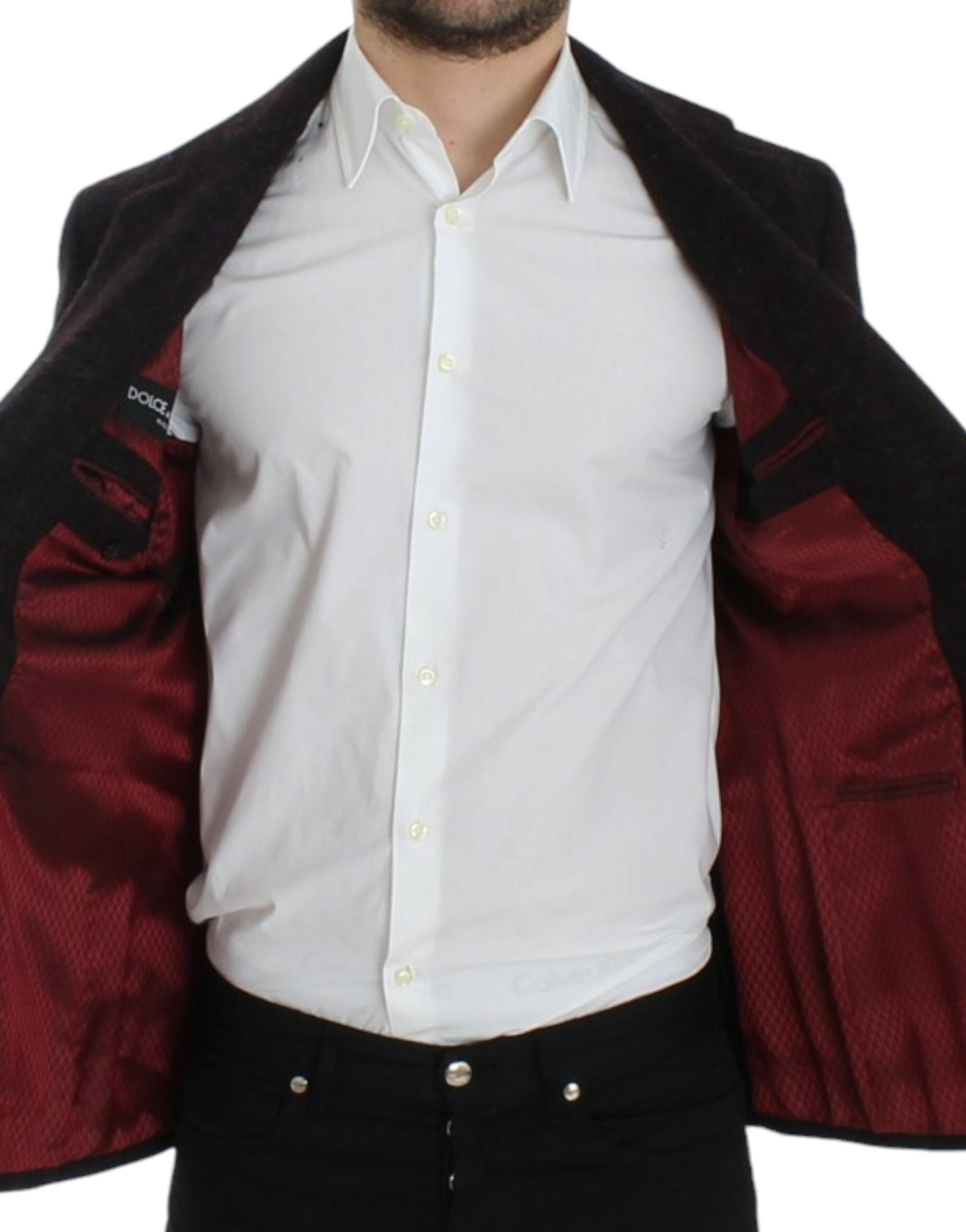 Dolce & Gabbana Bordeaux alpaga two button blazer - Whispers Of Wisdom Clothing