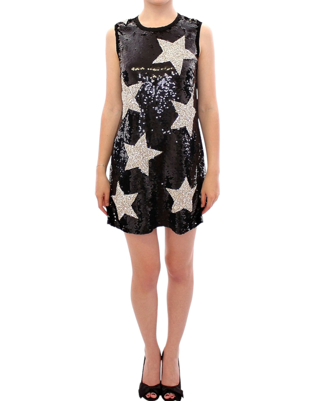 Dolce & Gabbana Masterpiece black crystal swarovski stars sheath dress - Whispers Of Wisdom Clothing