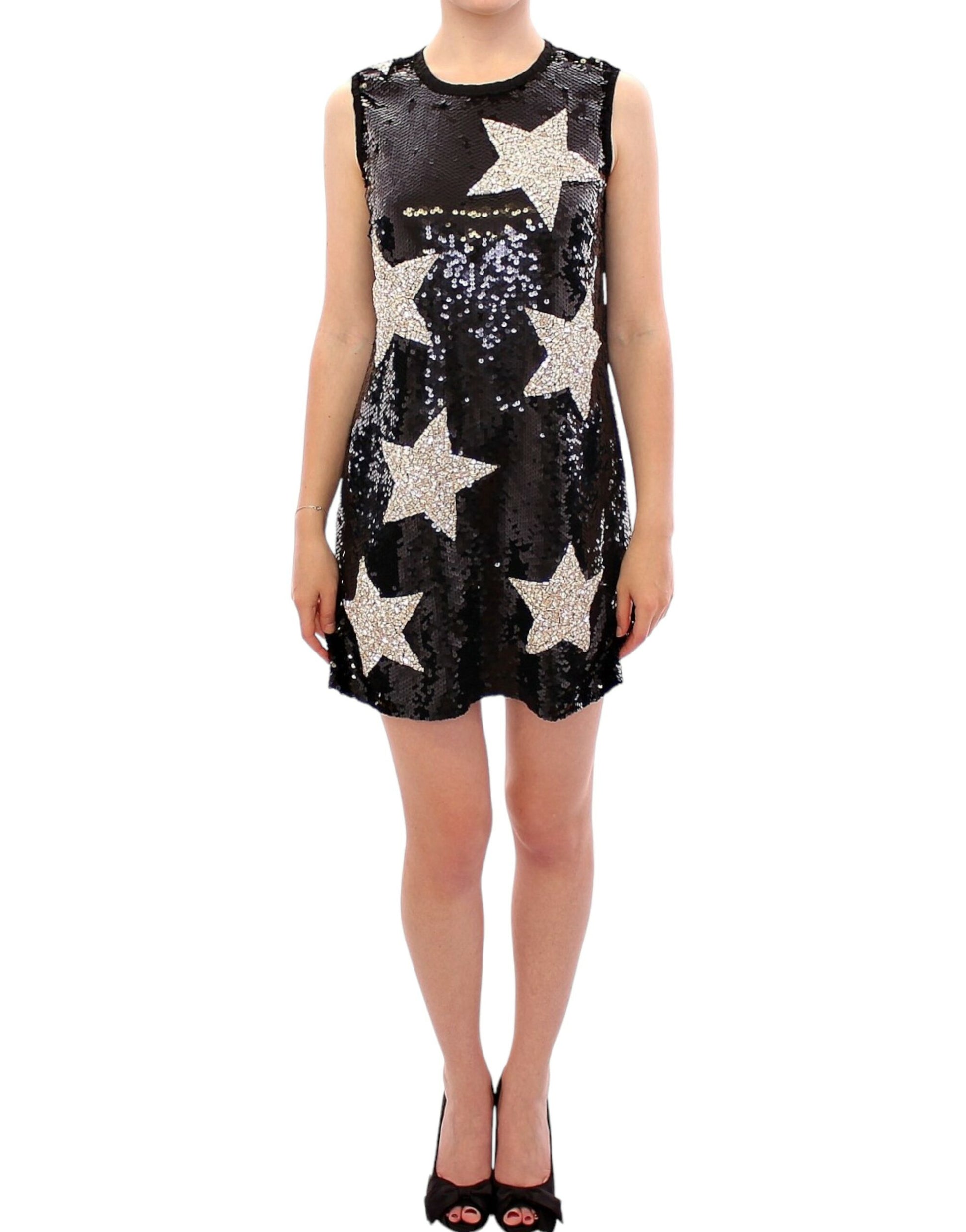 Dolce & Gabbana Masterpiece black crystal swarovski stars sheath dress - Whispers Of Wisdom Clothing