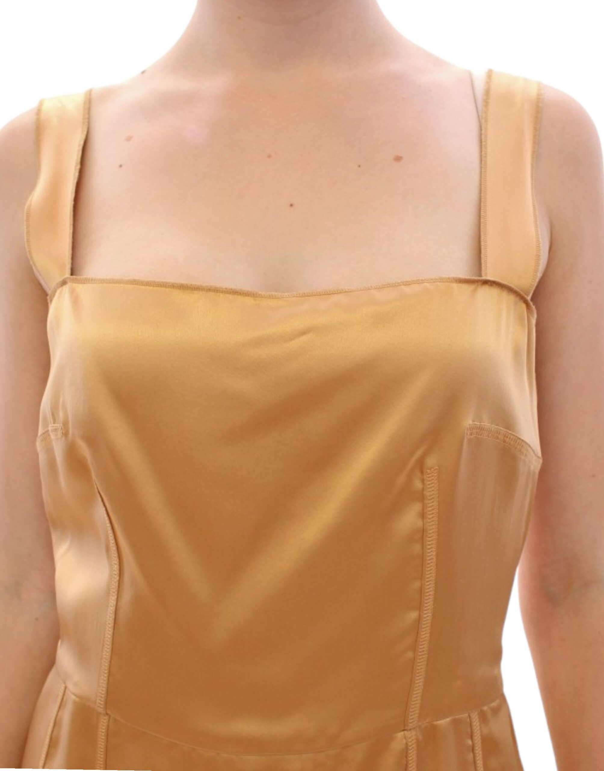 Dolce & Gabbana Bronze silk sheath dress - Whispers Of Wisdom Clothing