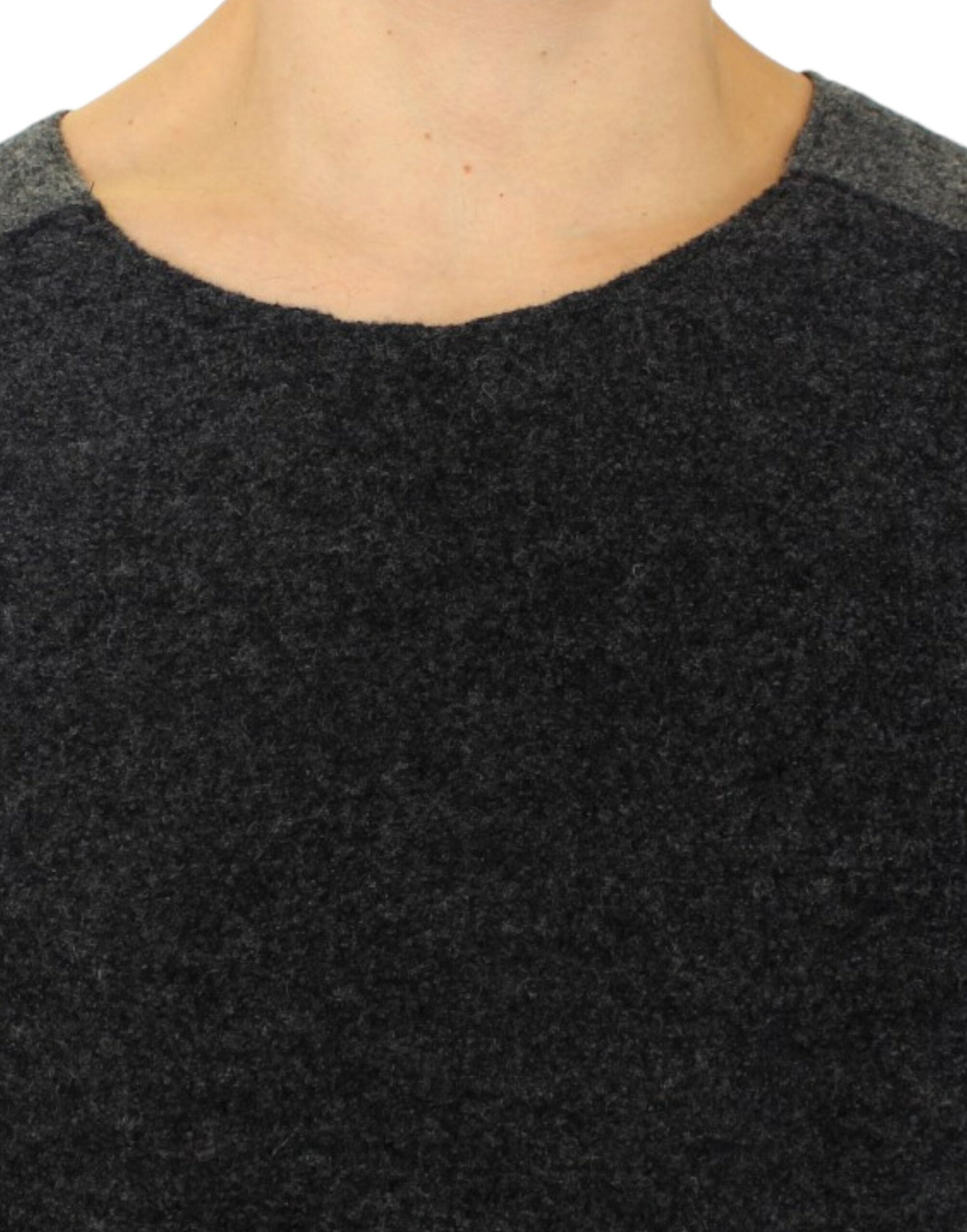 Costume National Gray wool crewneck sweater - Whispers Of Wisdom Clothing