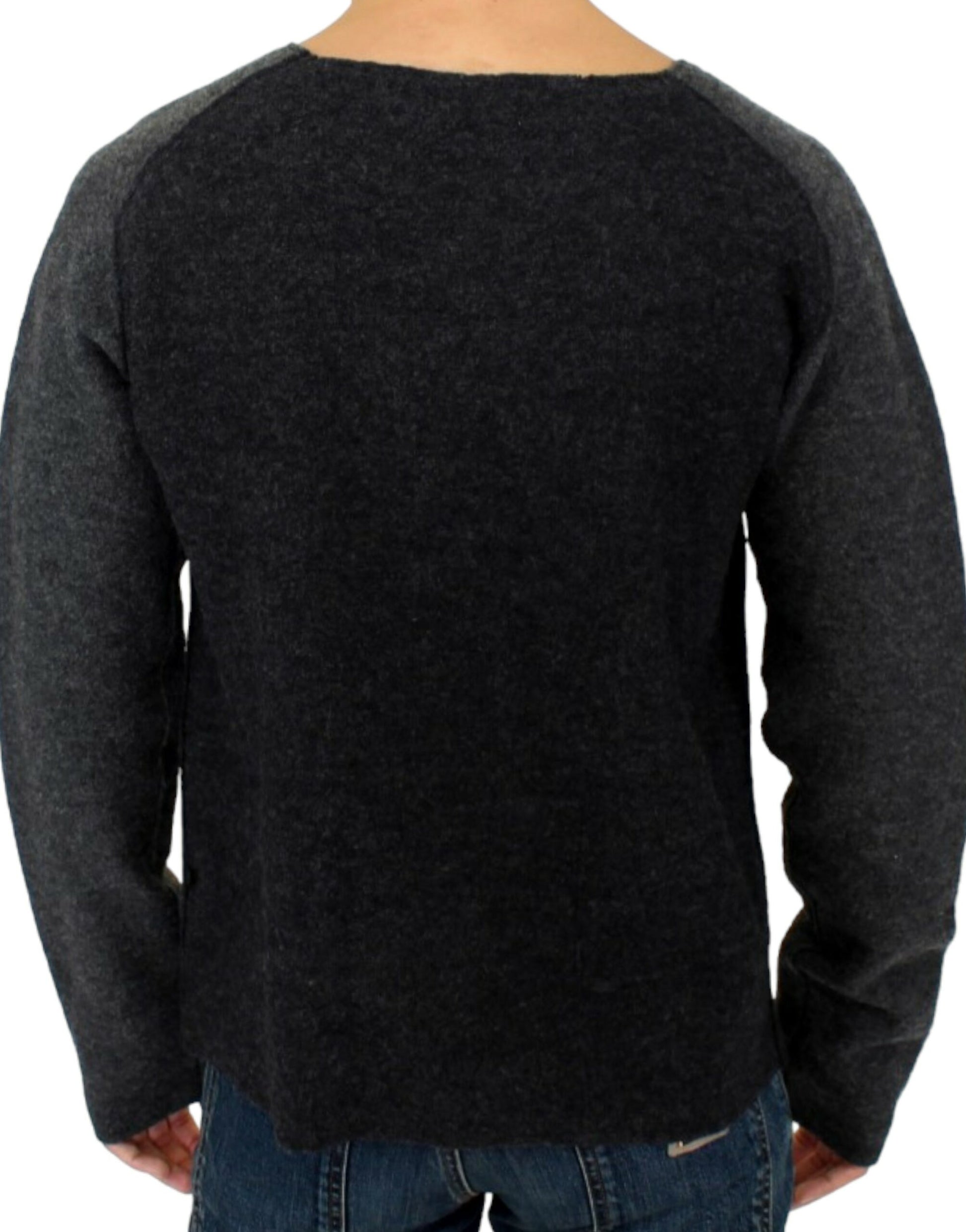 Costume National Gray wool crewneck sweater - Whispers Of Wisdom Clothing