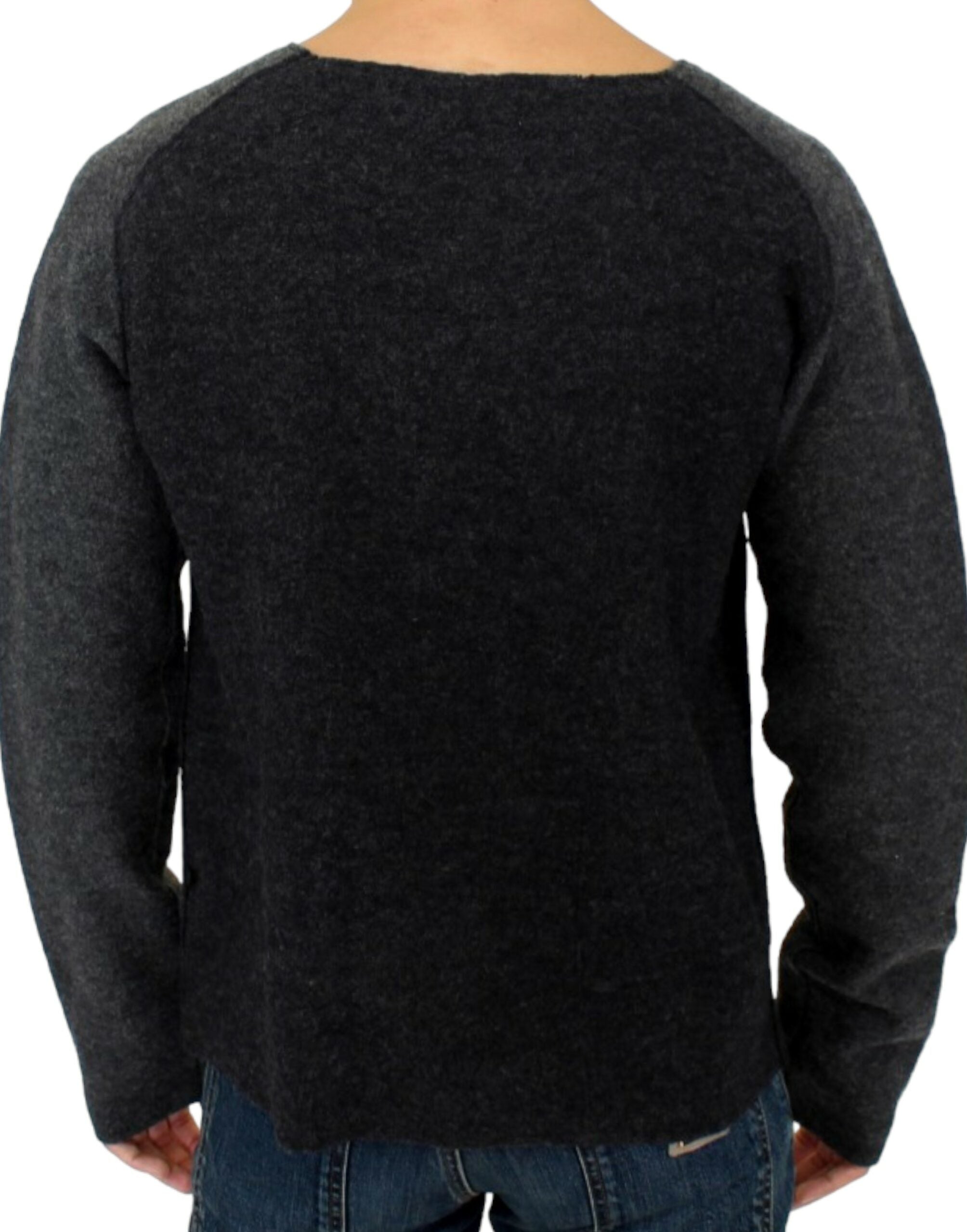 Costume National Gray wool crewneck sweater - Whispers Of Wisdom Clothing