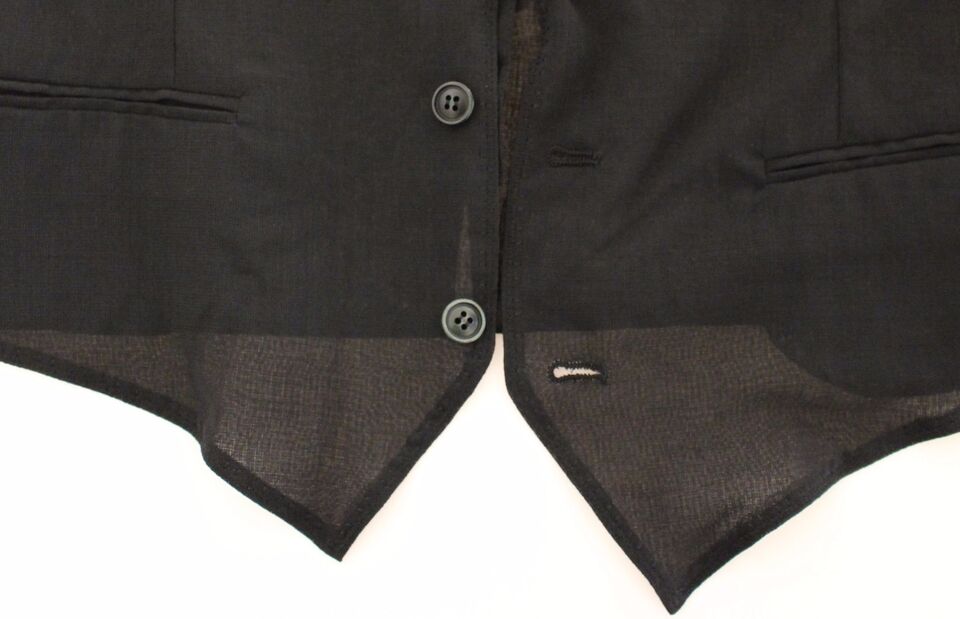 Dolce & Gabbana Black Wool Formal Dress Vest Gilet Jacket - Whispers Of Wisdom Clothing