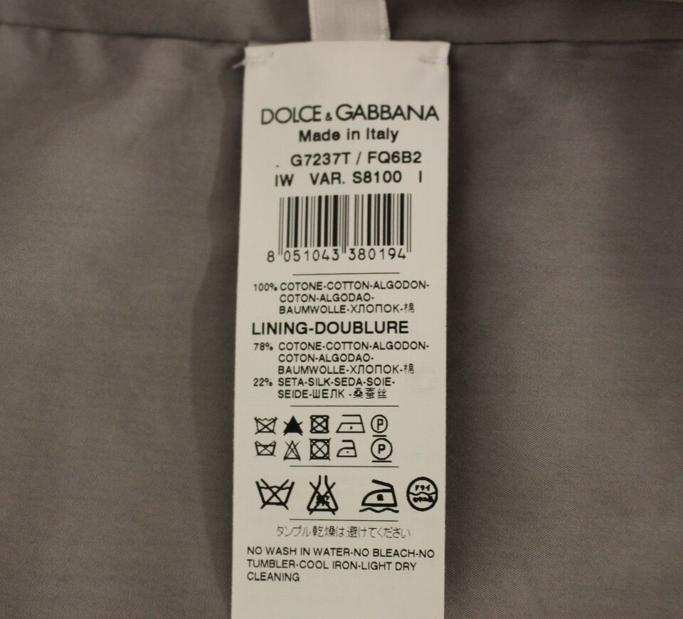 Dolce & Gabbana Gray Cotton Slim Fit Button Front Dress Vest - Whispers Of Wisdom Clothing