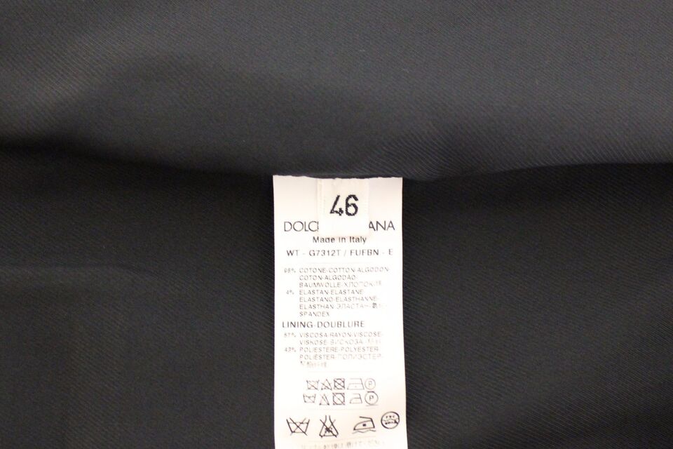 Dolce & Gabbana Blue Cotton Stretch Dress Vest Blazer - Whispers Of Wisdom Clothing