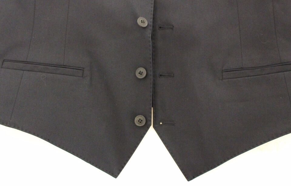 Dolce & Gabbana Blue Cotton Stretch Dress Vest Blazer - Whispers Of Wisdom Clothing