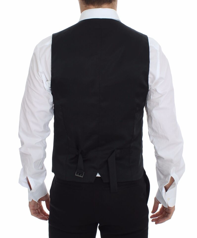 Dolce & Gabbana Gray Wool Stretch Dress Vest Blazer - Whispers Of Wisdom Clothing