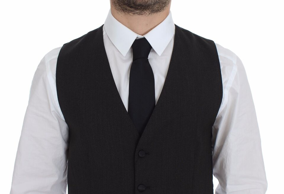 Dolce & Gabbana Gray Wool Stretch Dress Vest Jacket Blazer - Whispers Of Wisdom Clothing