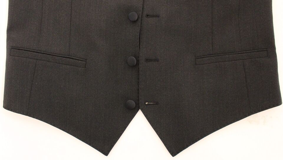 Dolce & Gabbana Gray Wool Stretch Dress Vest Jacket Blazer - Whispers Of Wisdom Clothing