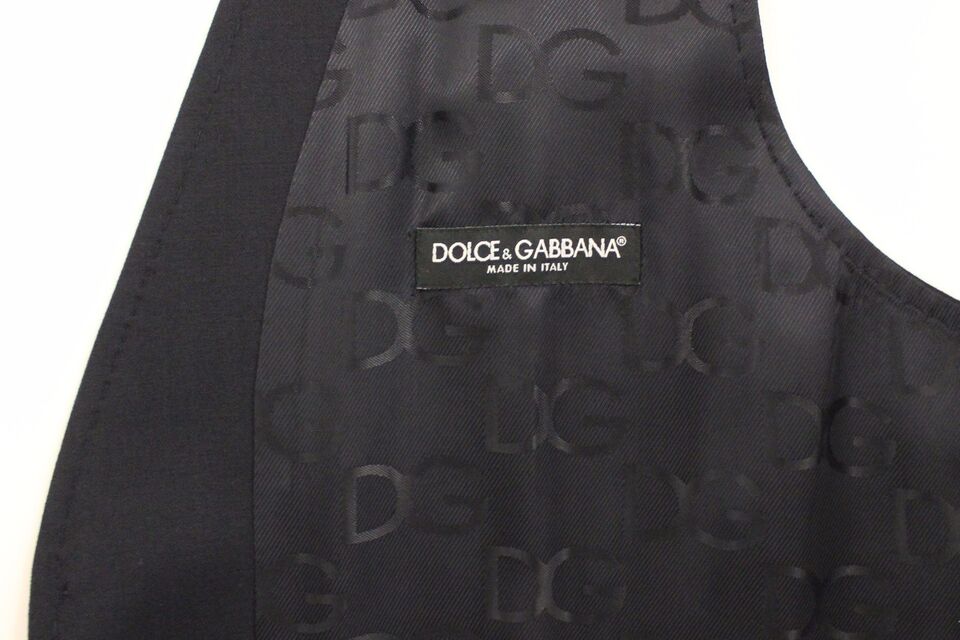 Dolce & Gabbana Blue Cotton Stretch Dress Vest Blazer - Whispers Of Wisdom Clothing
