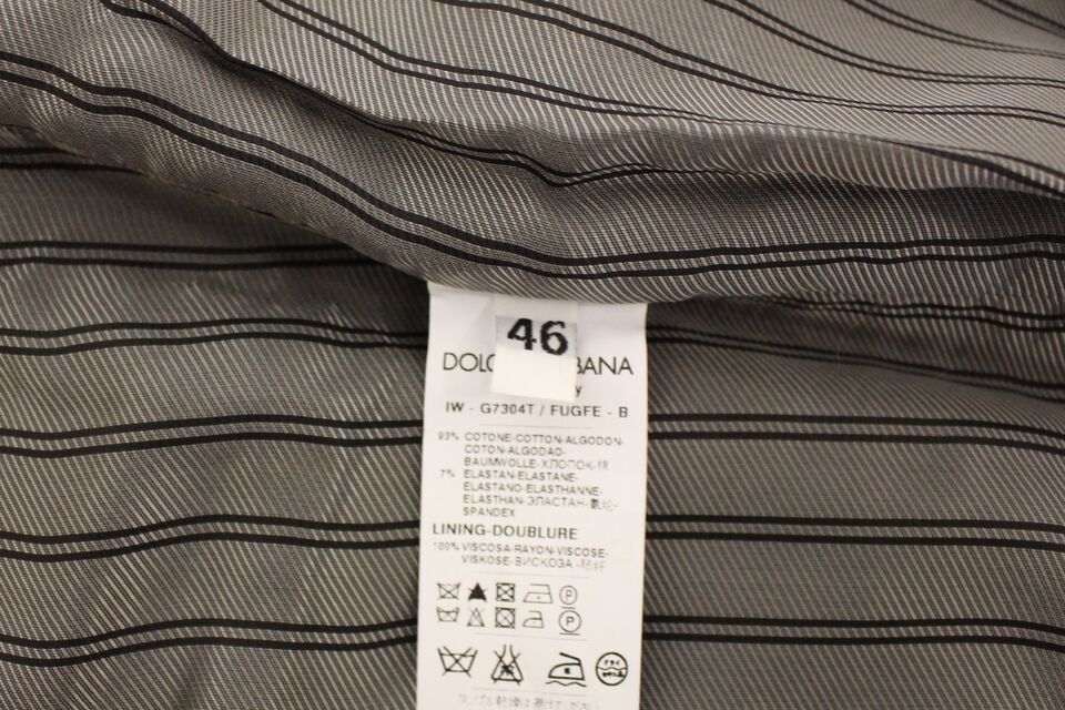 Dolce & Gabbana Gray Cotton Stretch Dress Vest Blazer - Whispers Of Wisdom Clothing