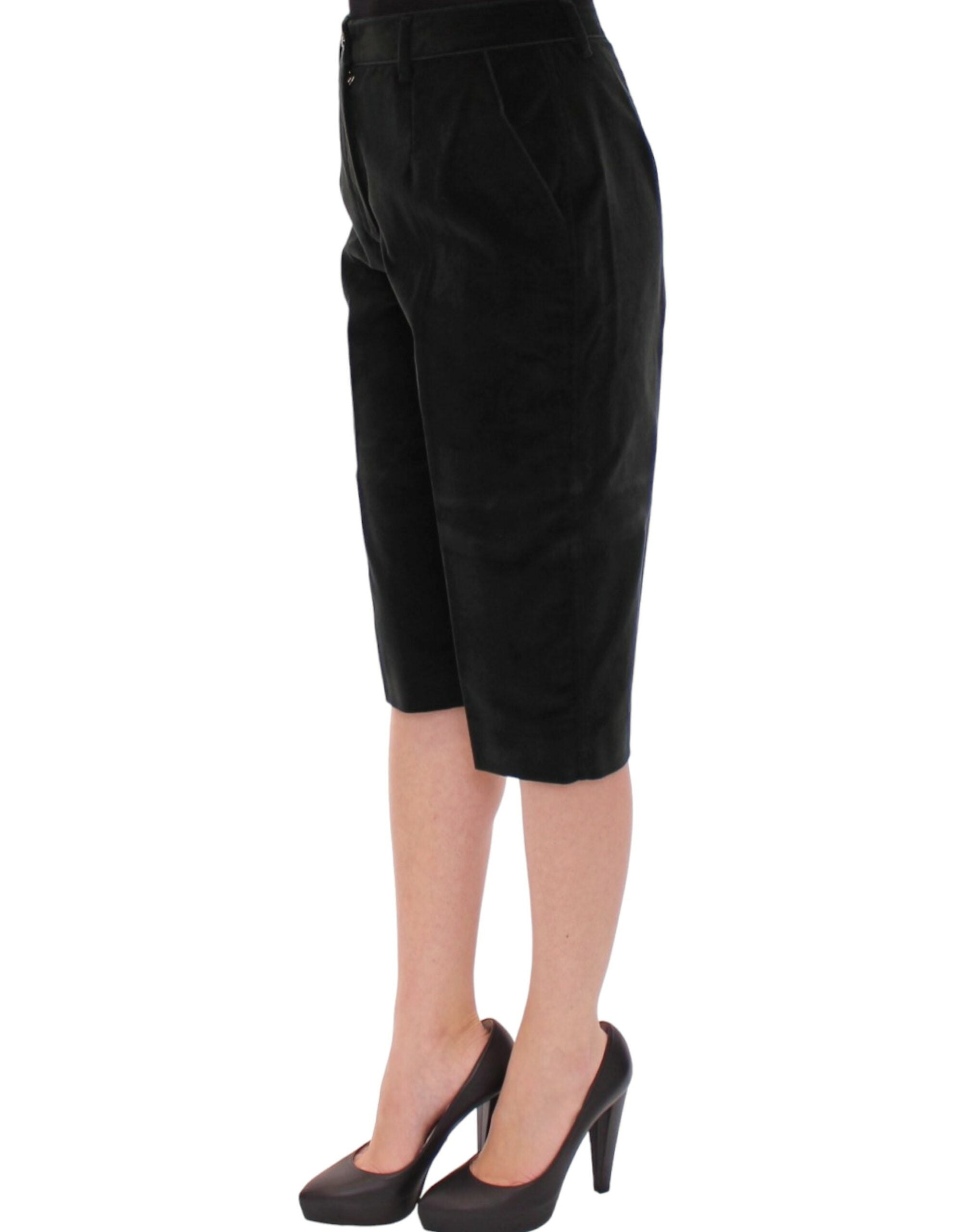 Dolce & Gabbana Black cotton shorts pants - Whispers Of Wisdom Clothing