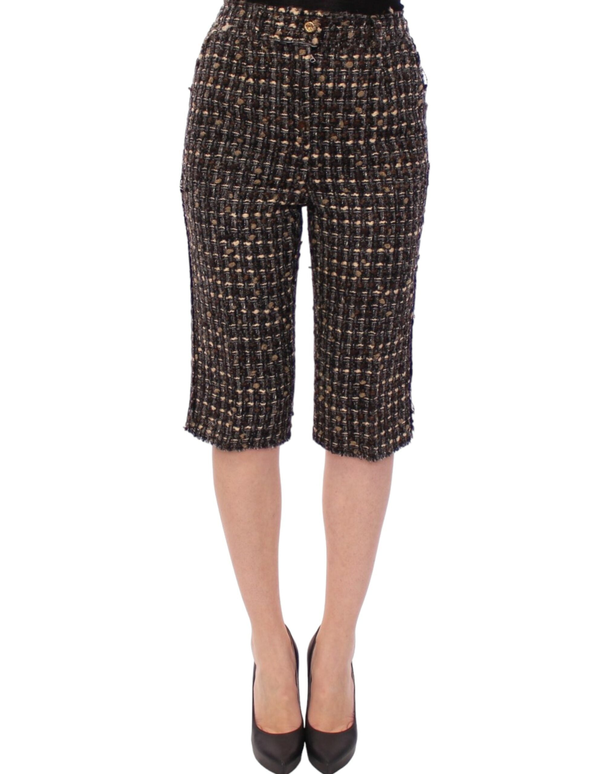 Dolce & Gabbana Multicolor Wool Shorts Pants - Whispers Of Wisdom Clothing