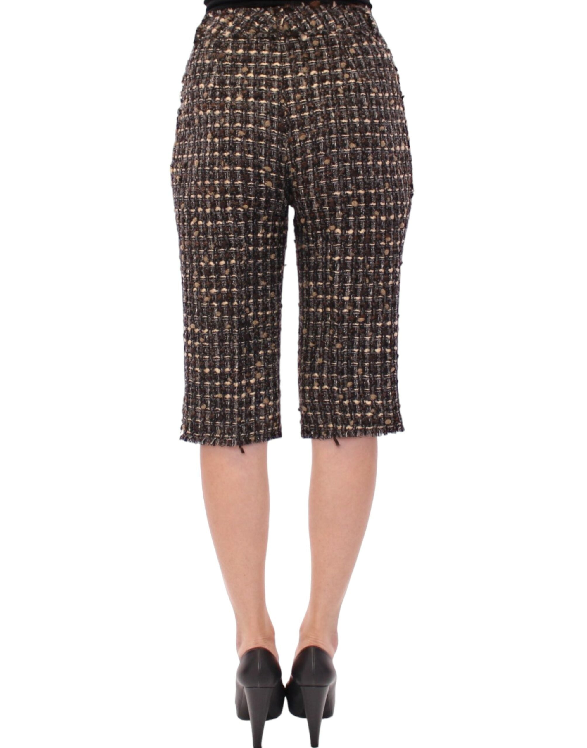 Dolce & Gabbana Multicolor Wool Shorts Pants - Whispers Of Wisdom Clothing
