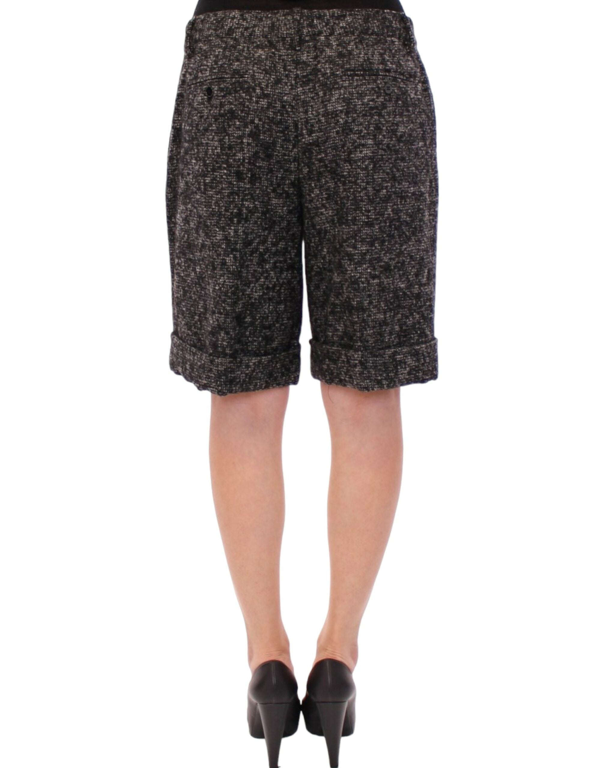 Dolce & Gabbana Gray wool shorts pants - Whispers Of Wisdom Clothing