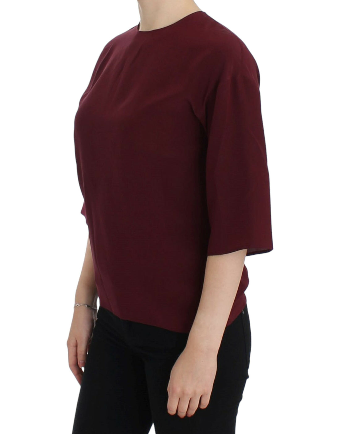 Dolce & Gabbana Red 3/4 sleeve silk blouse - Whispers Of Wisdom Clothing