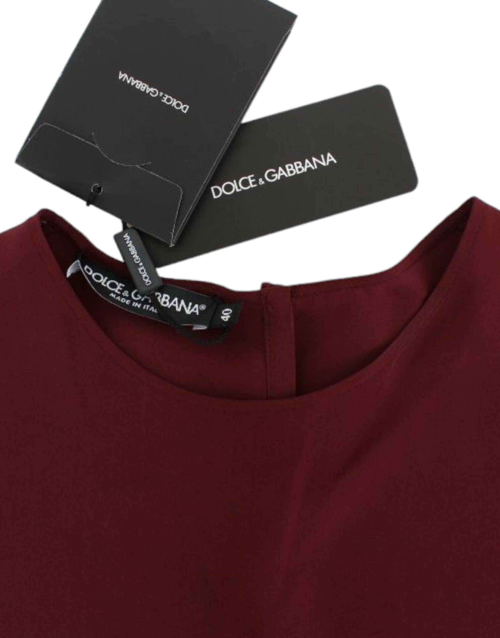 Dolce & Gabbana Red 3/4 sleeve silk blouse - Whispers Of Wisdom Clothing