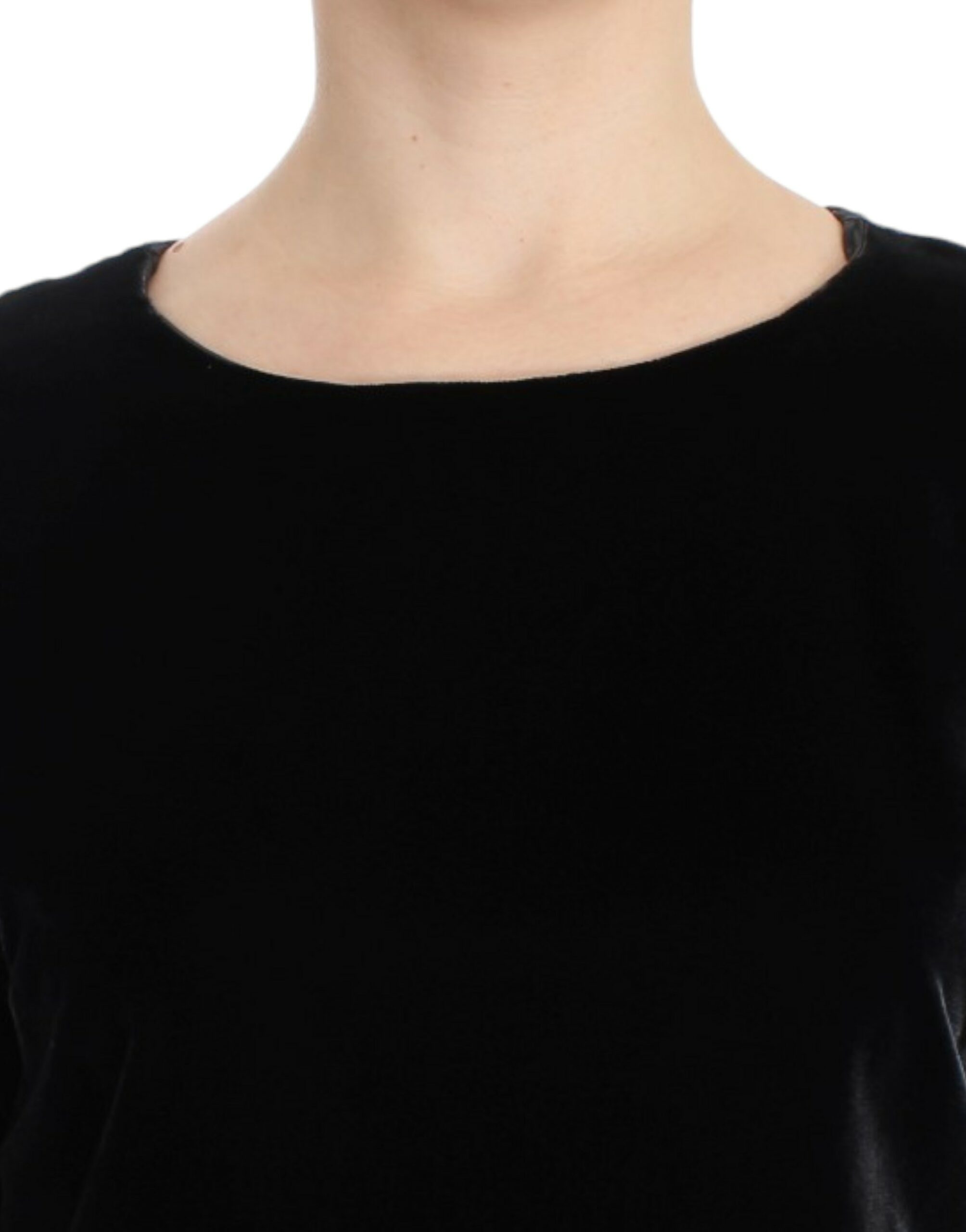 Dolce & Gabbana Black velvet shortsleeved blouse - Whispers Of Wisdom Clothing