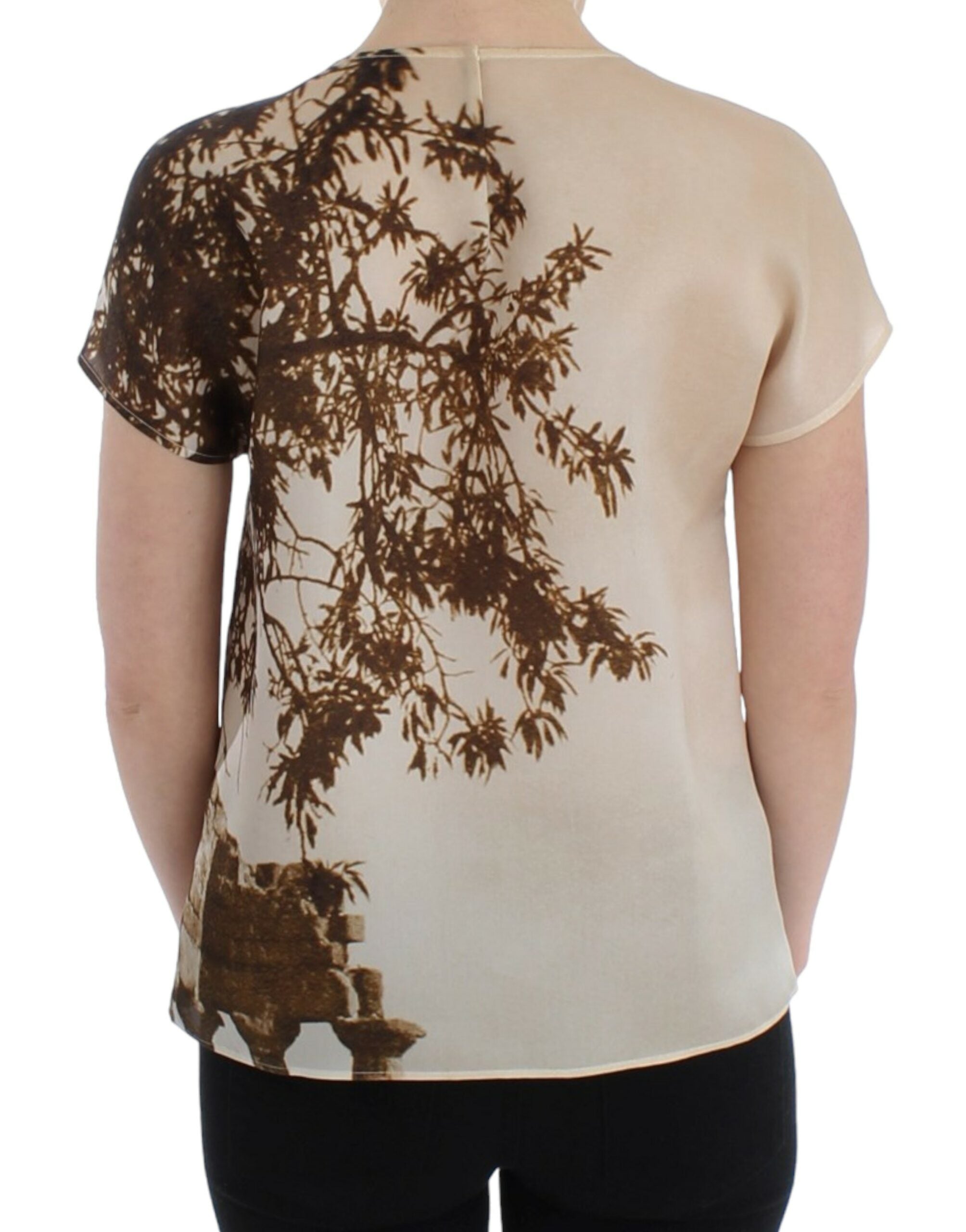 Dolce & Gabbana Brown Taormina silk blouse - Whispers Of Wisdom Clothing