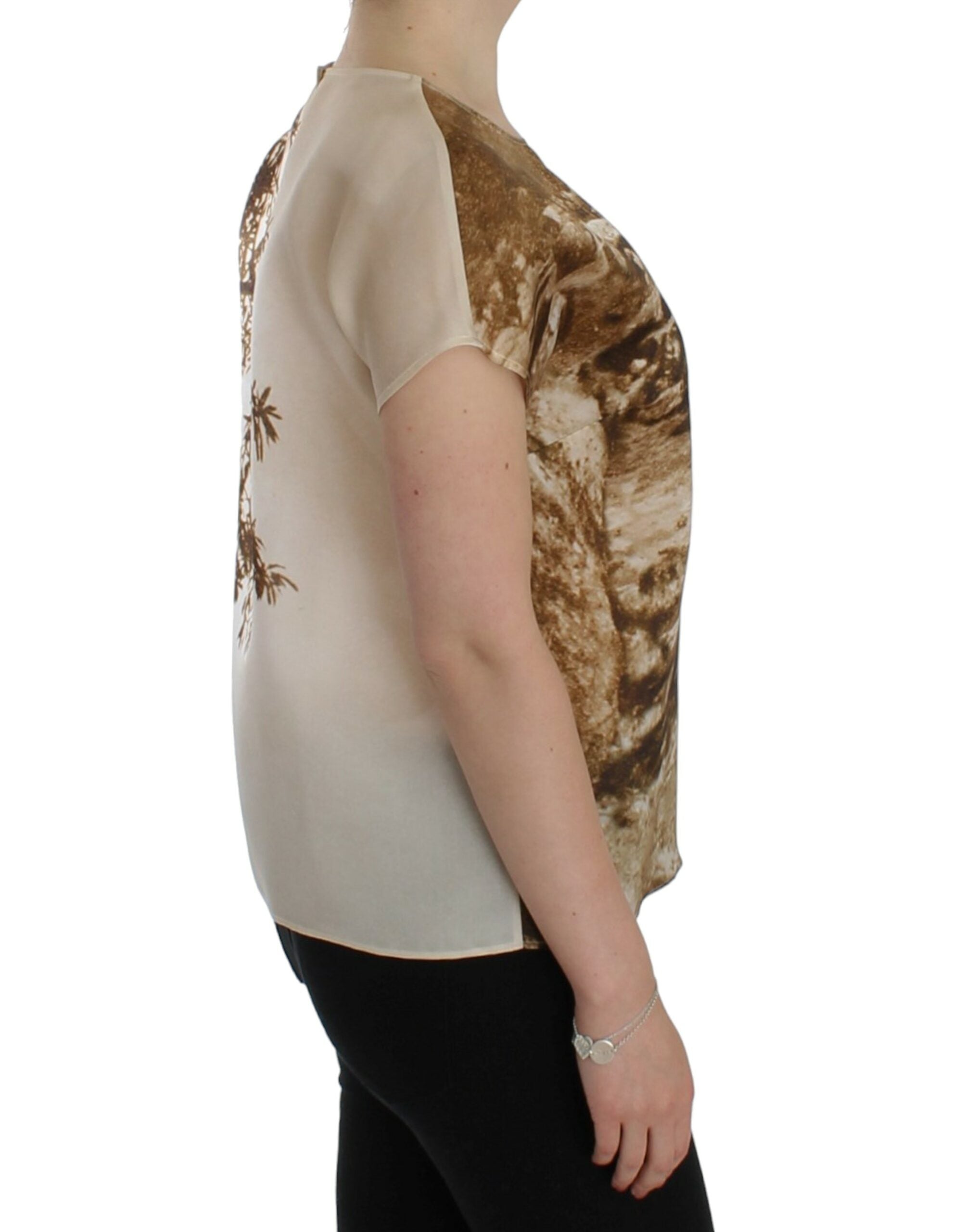 Dolce & Gabbana Brown Taormina silk blouse - Whispers Of Wisdom Clothing