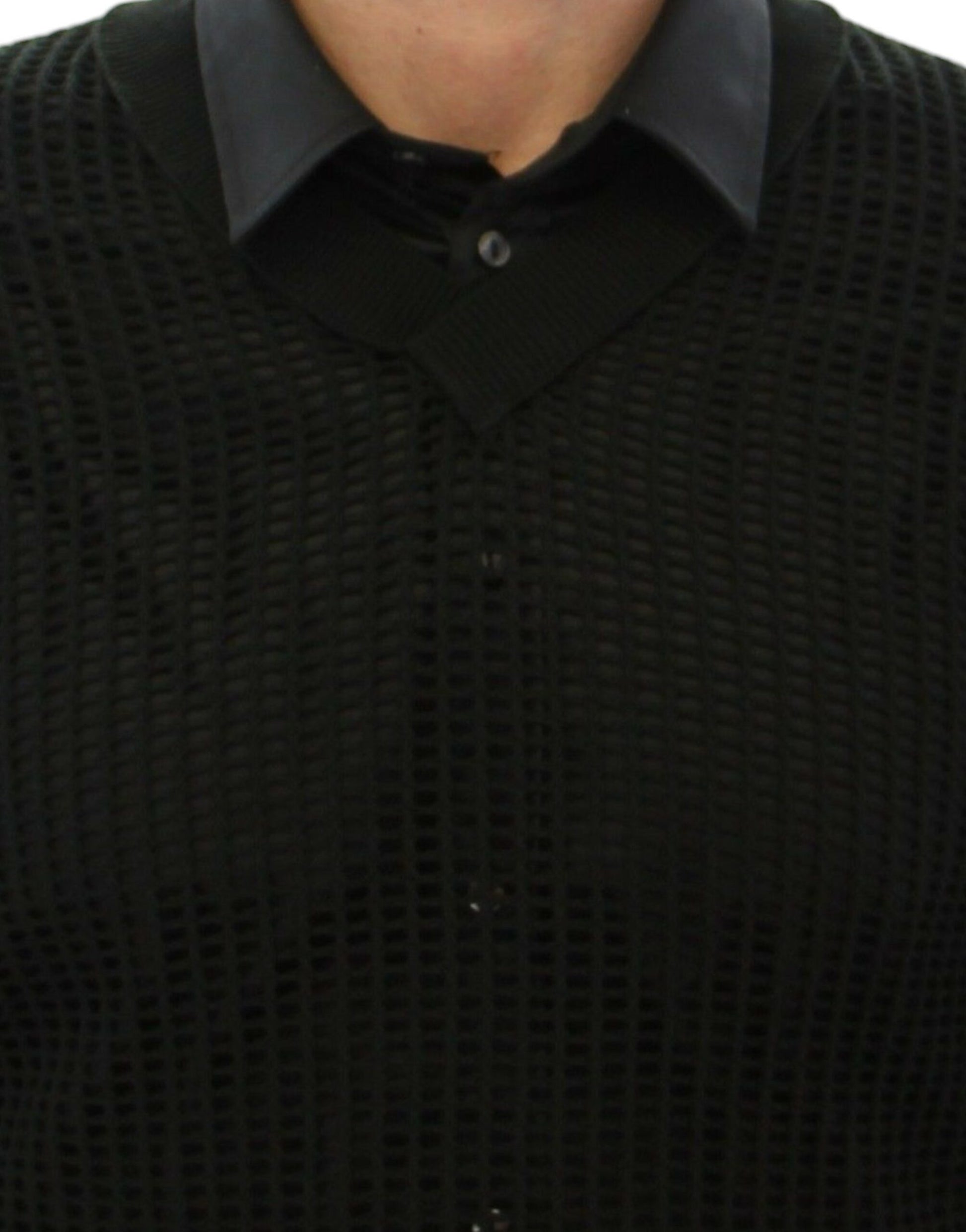 Dolce & Gabbana Dark Green Runway Netz Pullover Netted Sweater - Whispers Of Wisdom Clothing