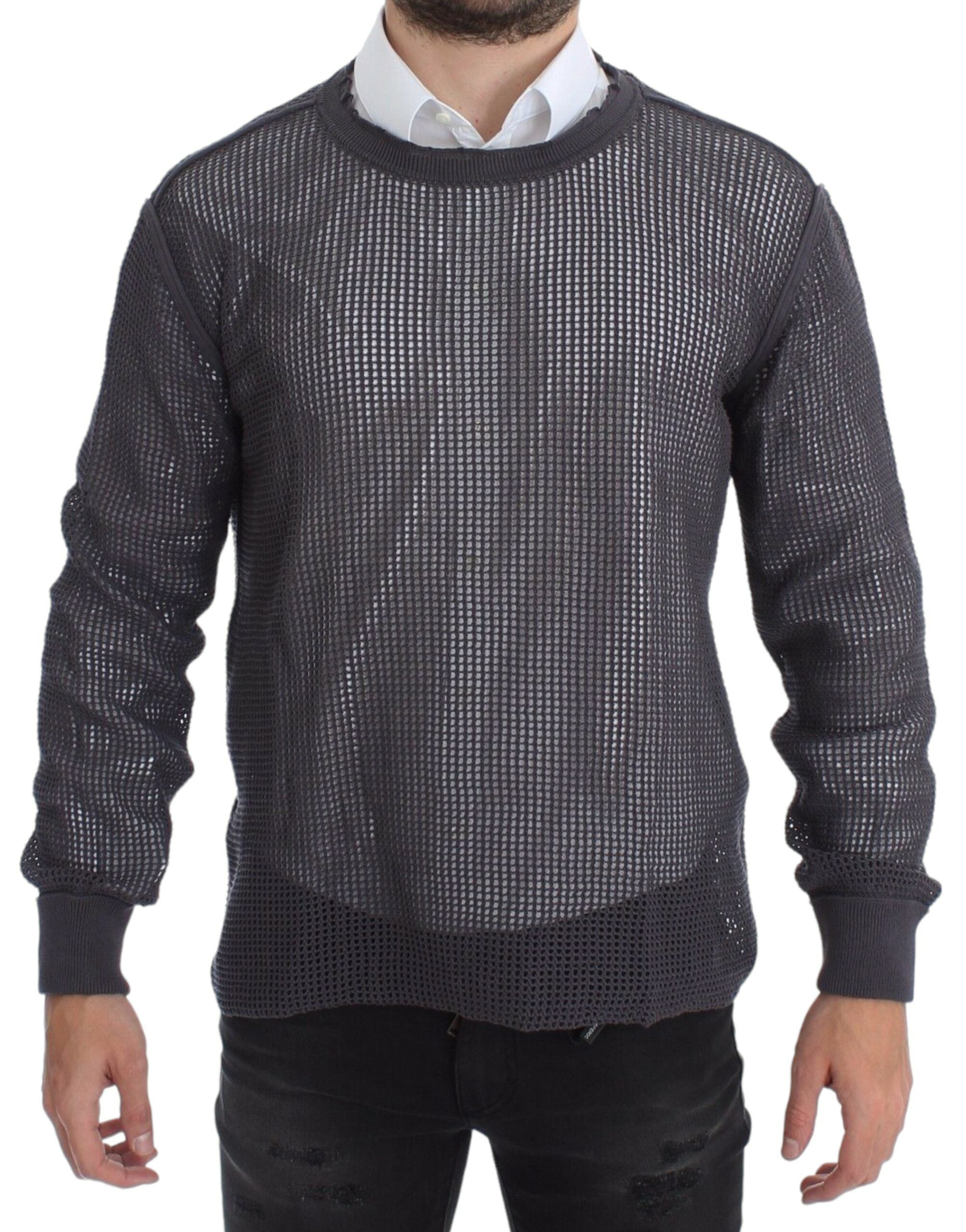 Dolce & Gabbana Purple Runway Netz Pullover Netted Sweater - Whispers Of Wisdom Clothing