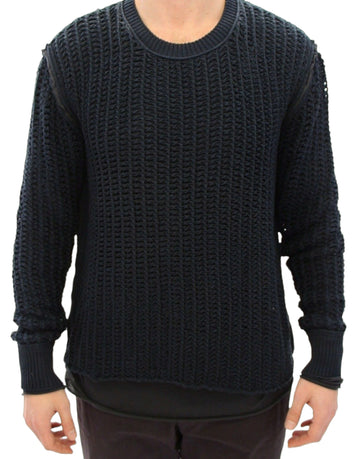 Dolce & Gabbana Blue Runway Netz Pullover Netted Sweater - Whispers Of Wisdom Clothing