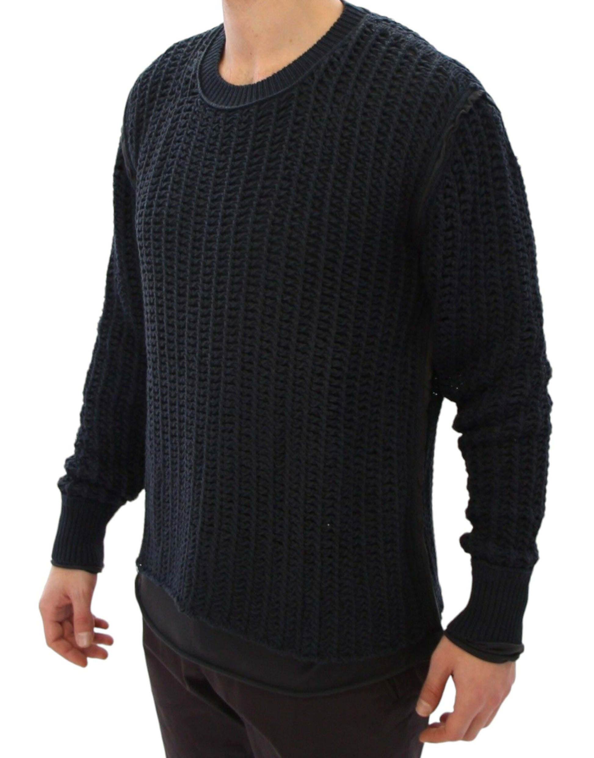 Dolce & Gabbana Blue Runway Netz Pullover Netted Sweater - Whispers Of Wisdom Clothing