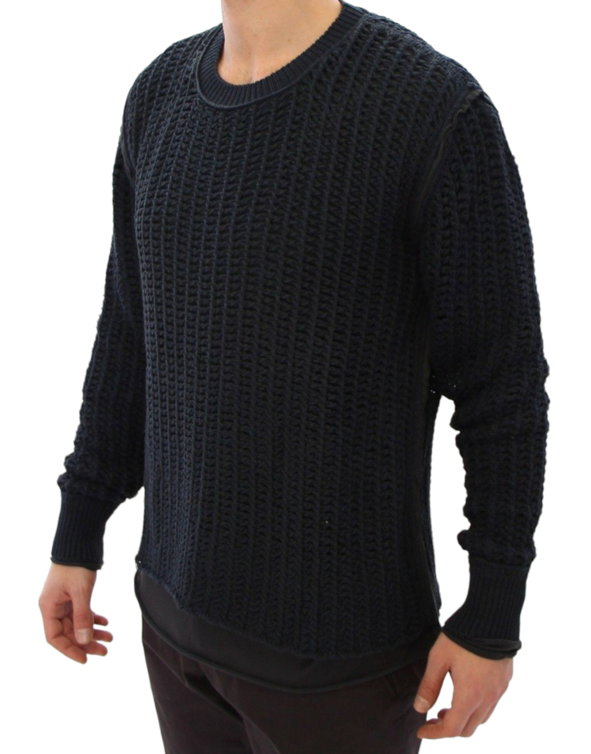 Dolce & Gabbana Blue Runway Netz Pullover Netted Sweater - Whispers Of Wisdom Clothing