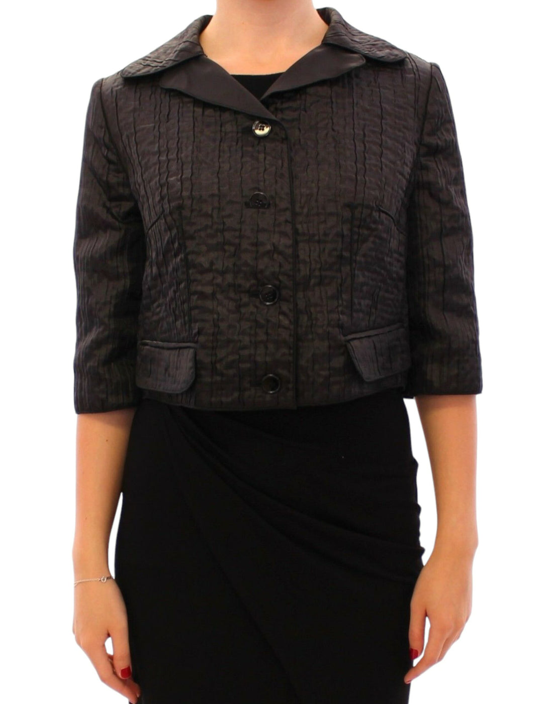 Dolce & Gabbana Black Short Bolero Shrug Jacket Coat - Whispers Of Wisdom Clothing