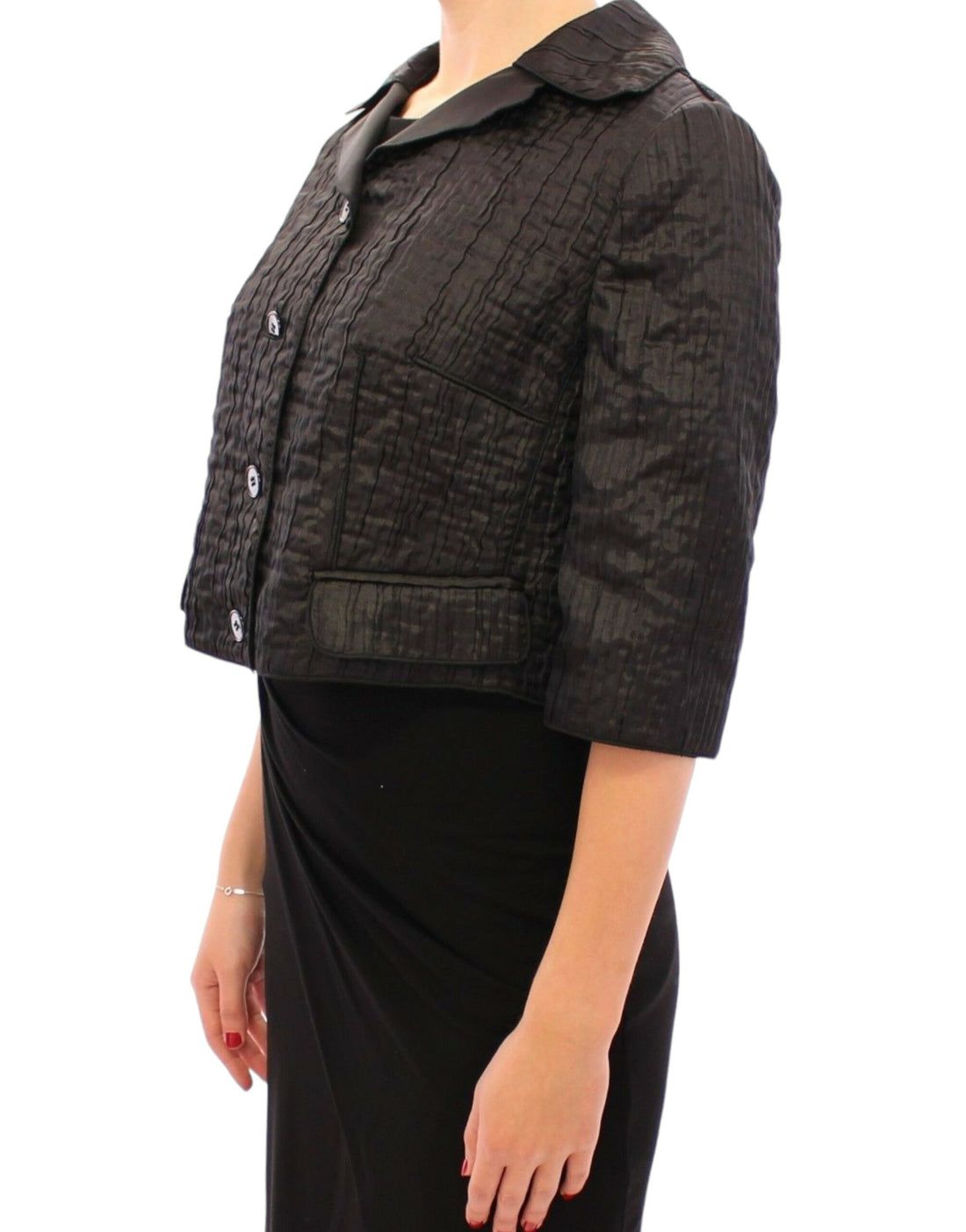 Dolce & Gabbana Black Short Bolero Shrug Jacket Coat - Whispers Of Wisdom Clothing