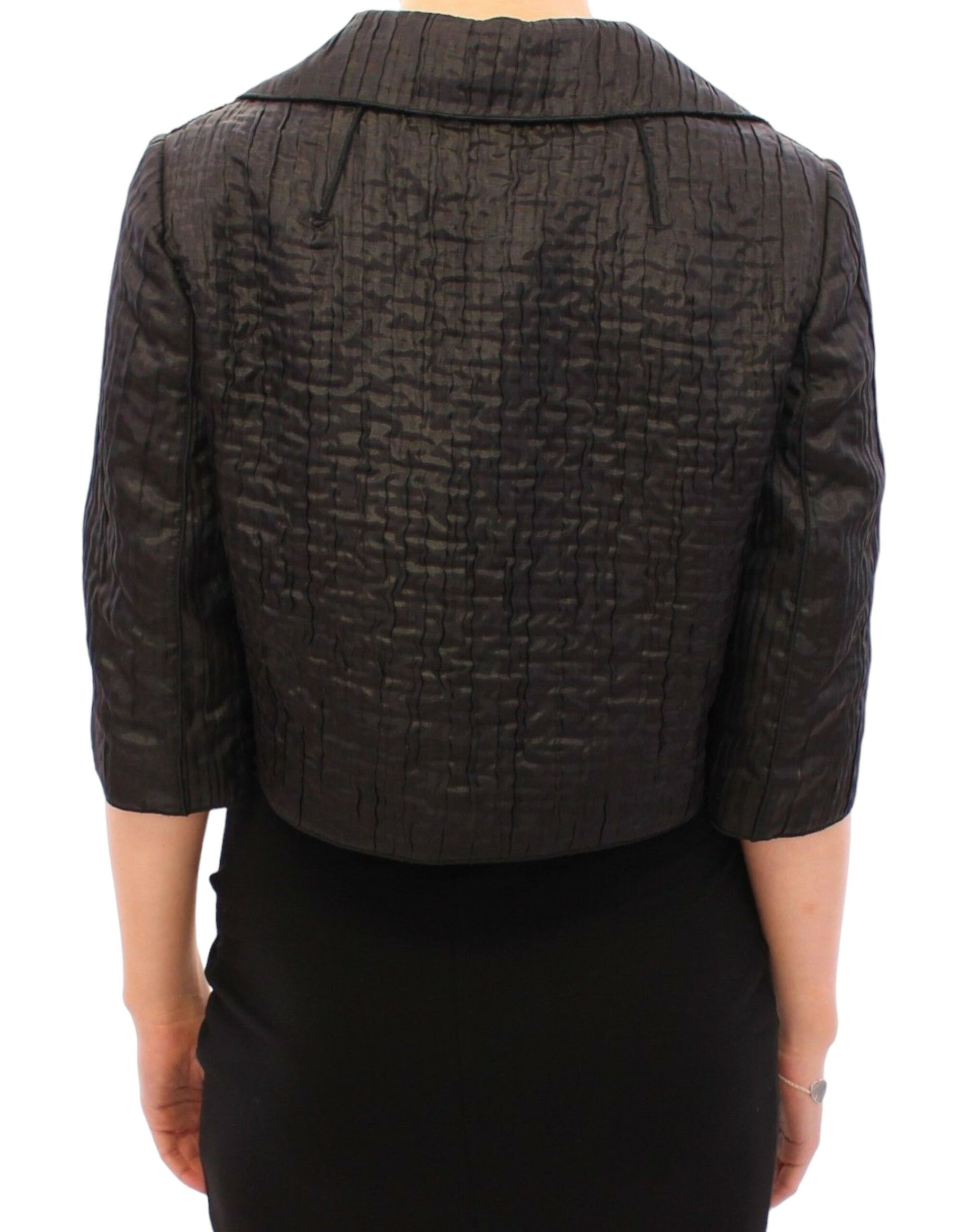 Dolce & Gabbana Black Short Bolero Shrug Jacket Coat - Whispers Of Wisdom Clothing