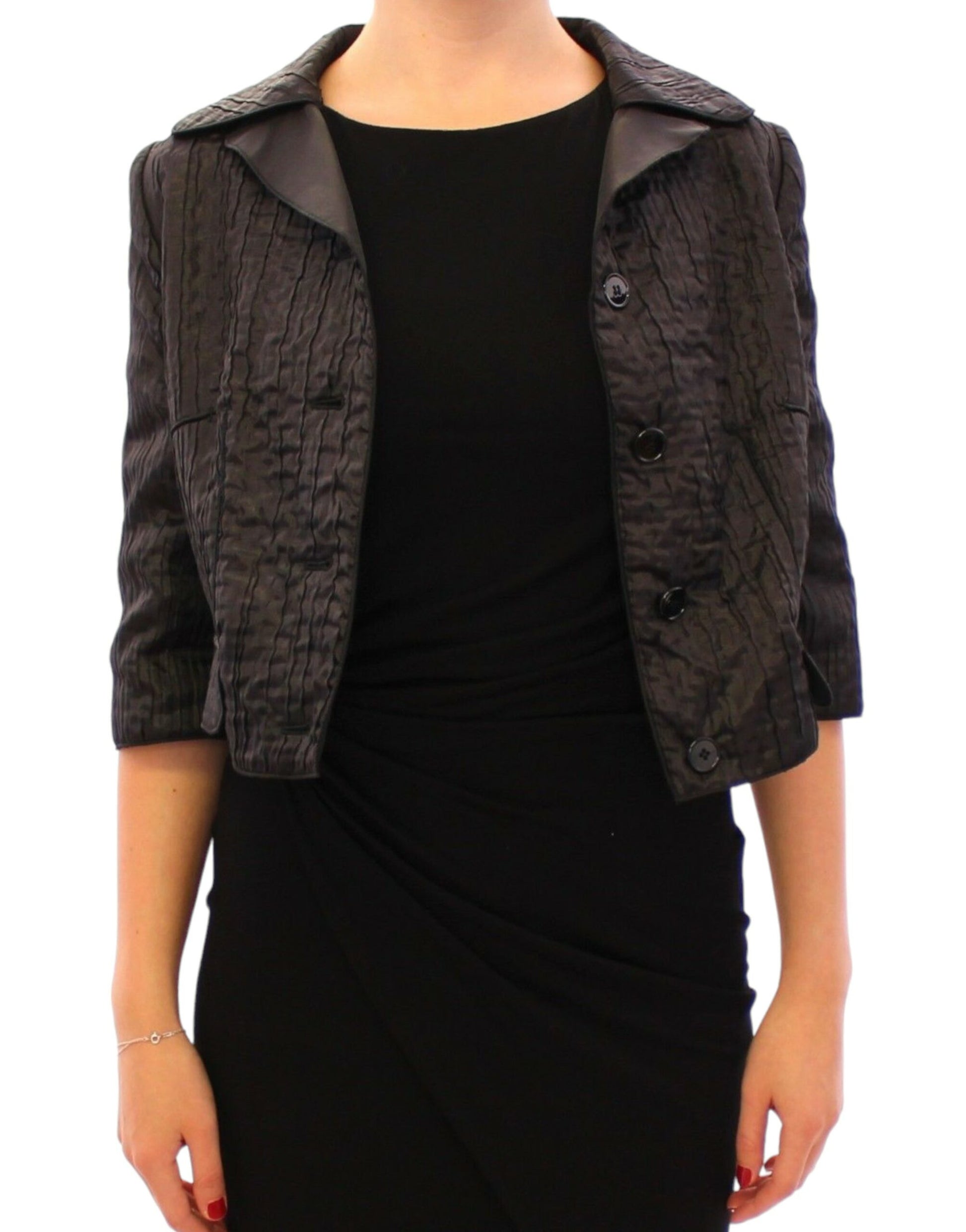 Dolce & Gabbana Black Short Bolero Shrug Jacket Coat - Whispers Of Wisdom Clothing