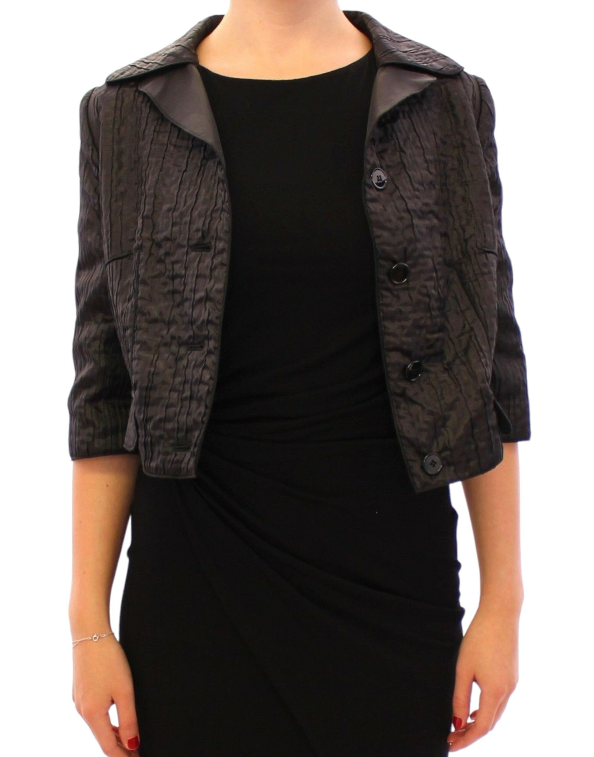 Dolce & Gabbana Black Short Bolero Shrug Jacket Coat - Whispers Of Wisdom Clothing