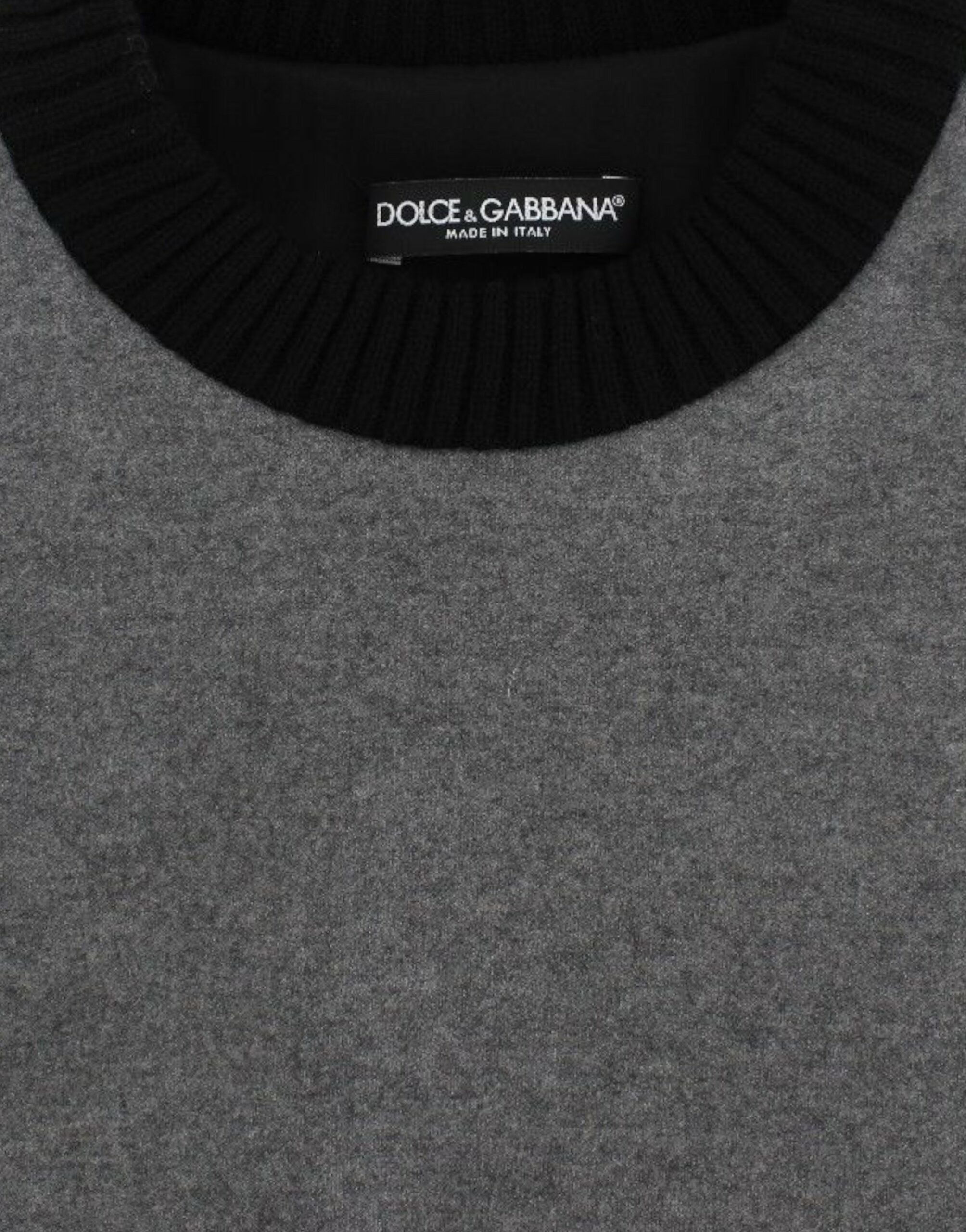 Dolce & Gabbana Gray Black Lace Wool Cashmere Sweater - Whispers Of Wisdom Clothing